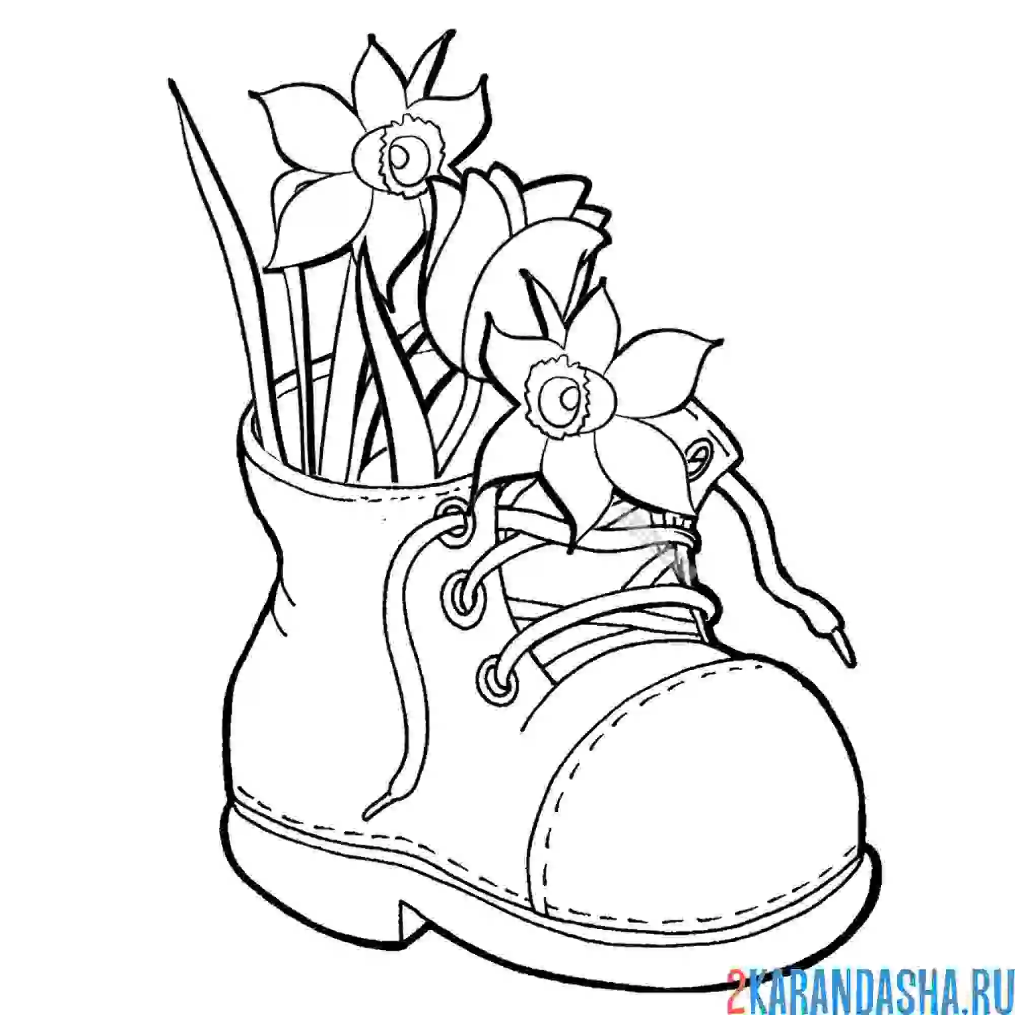 Раскраска весенние цветы в детский сад