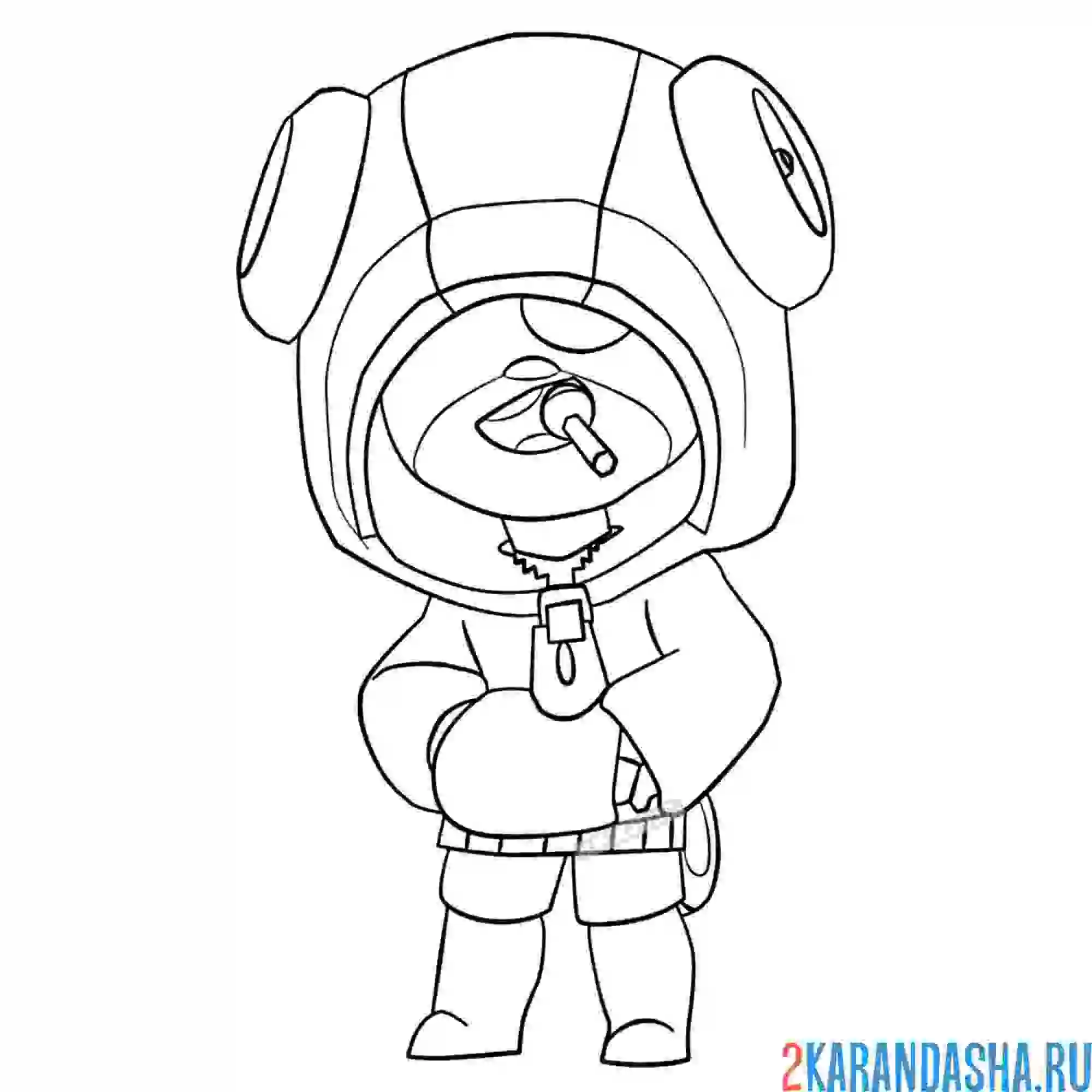 Раскраска леон с чупа-чупсом