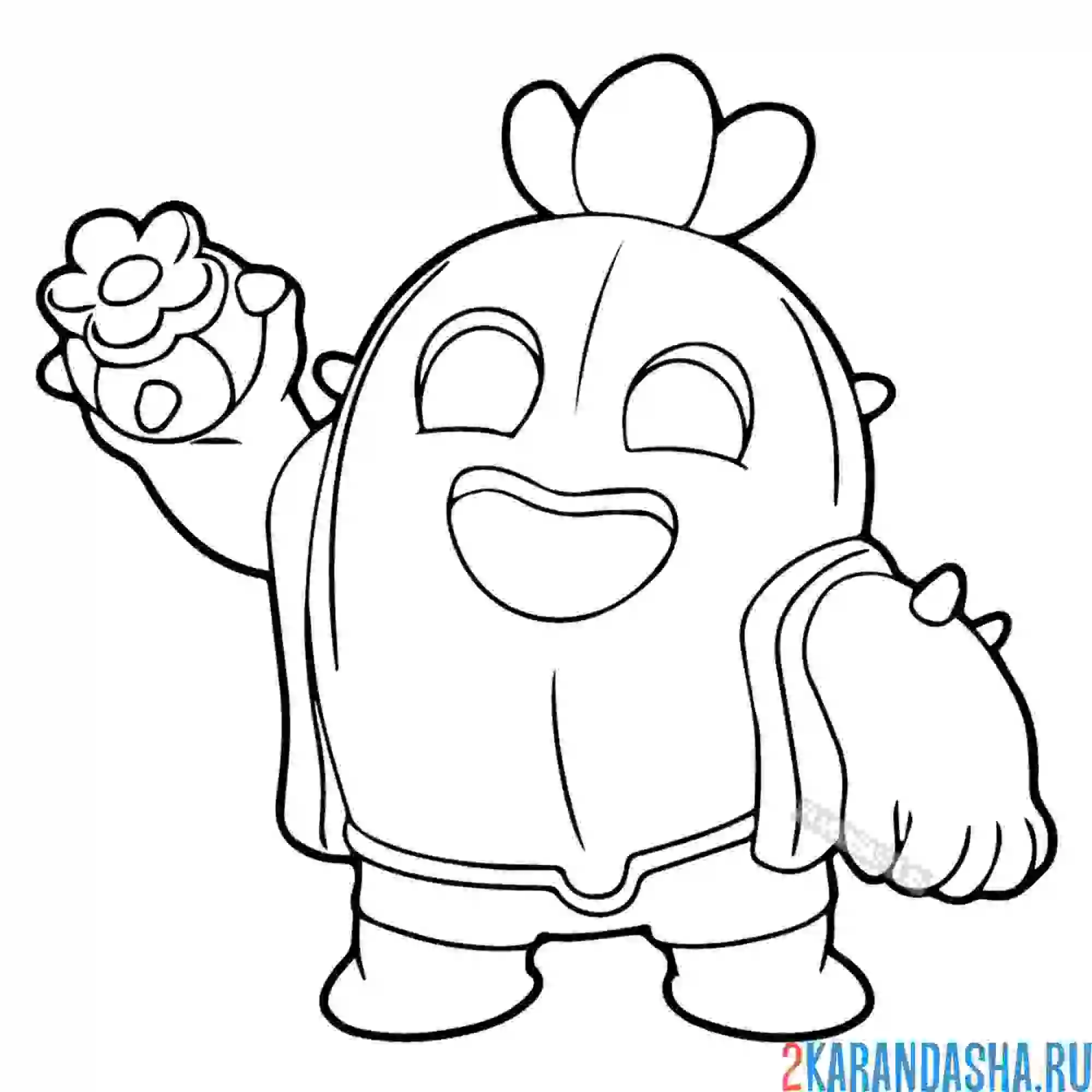 Раскраска зеленый спайк