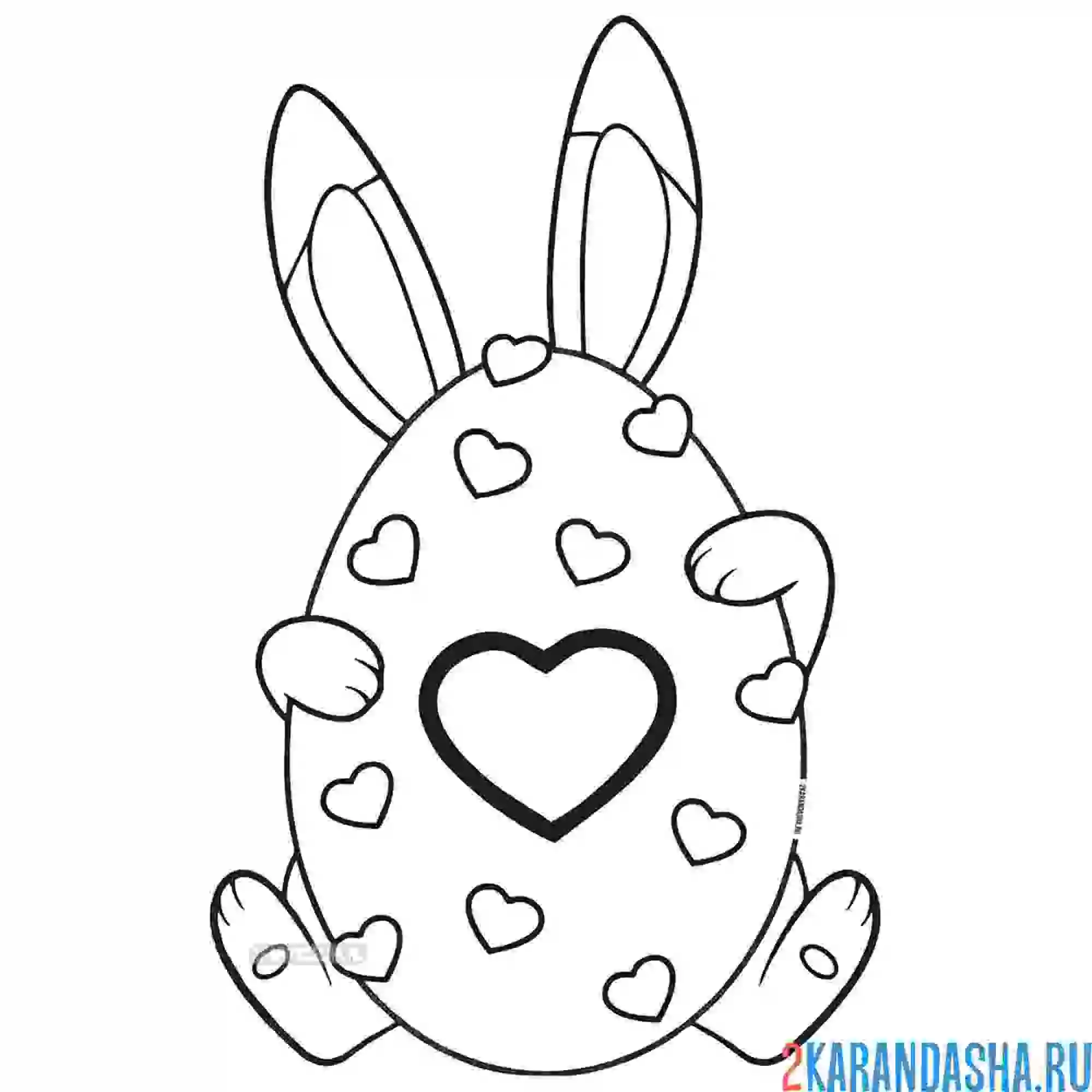 Раскраска милое пасхальное яйцо