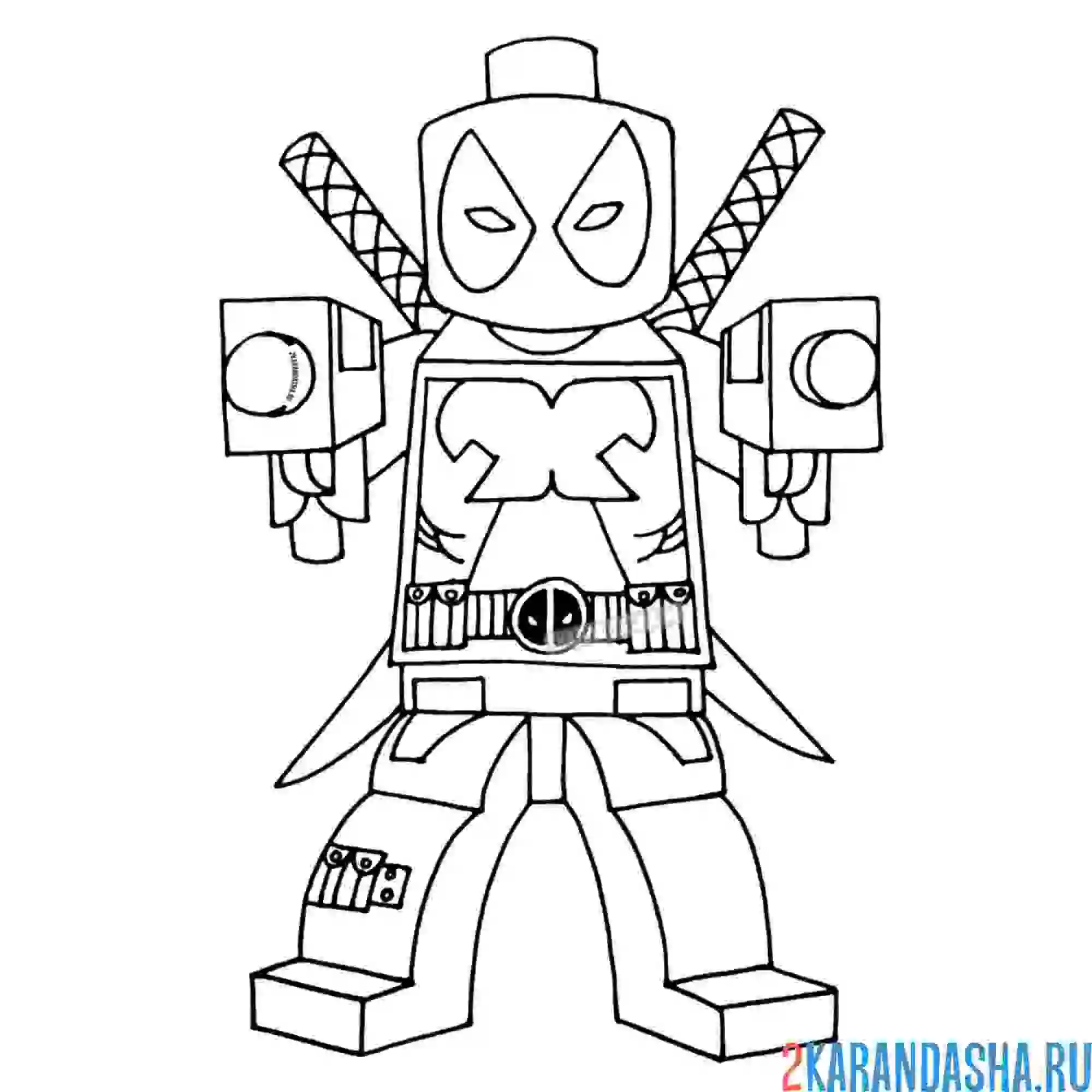 Раскраска дэдпул