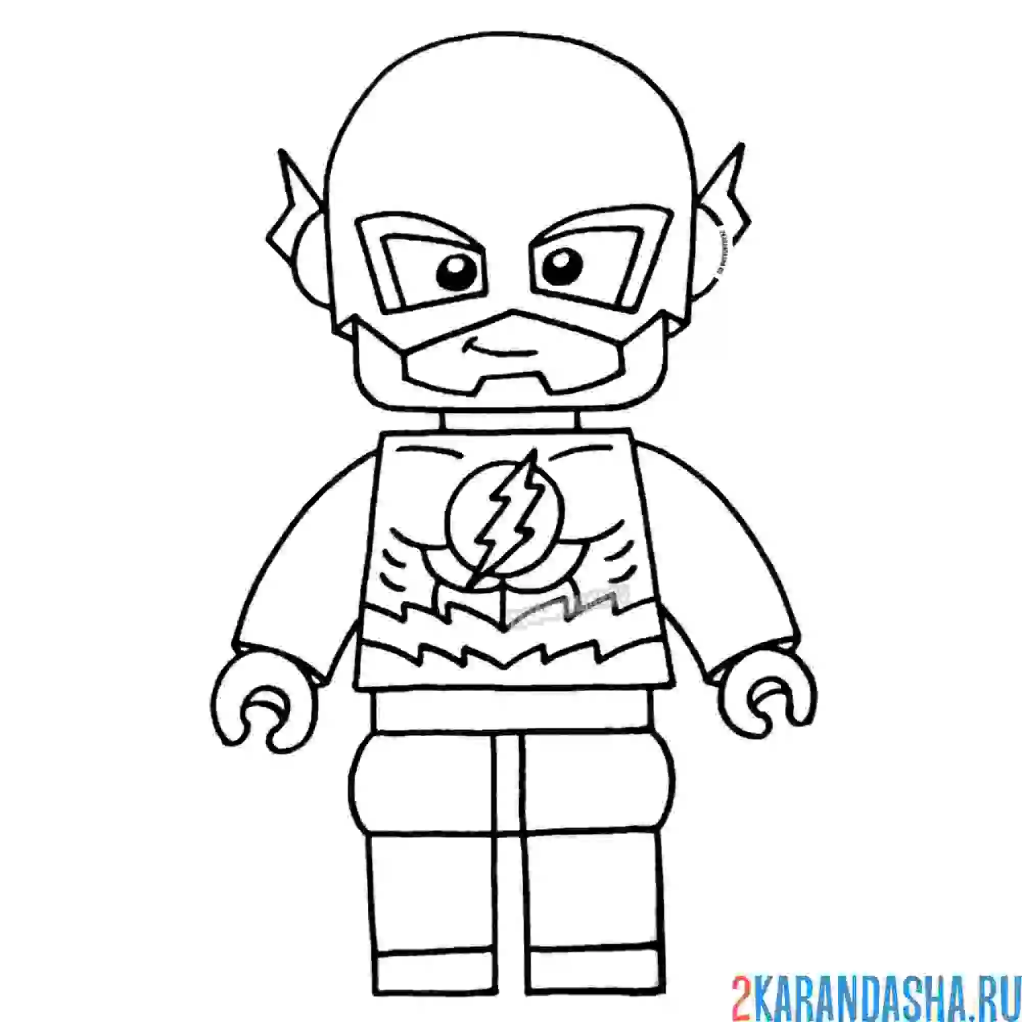 Раскраска флэш человек молния