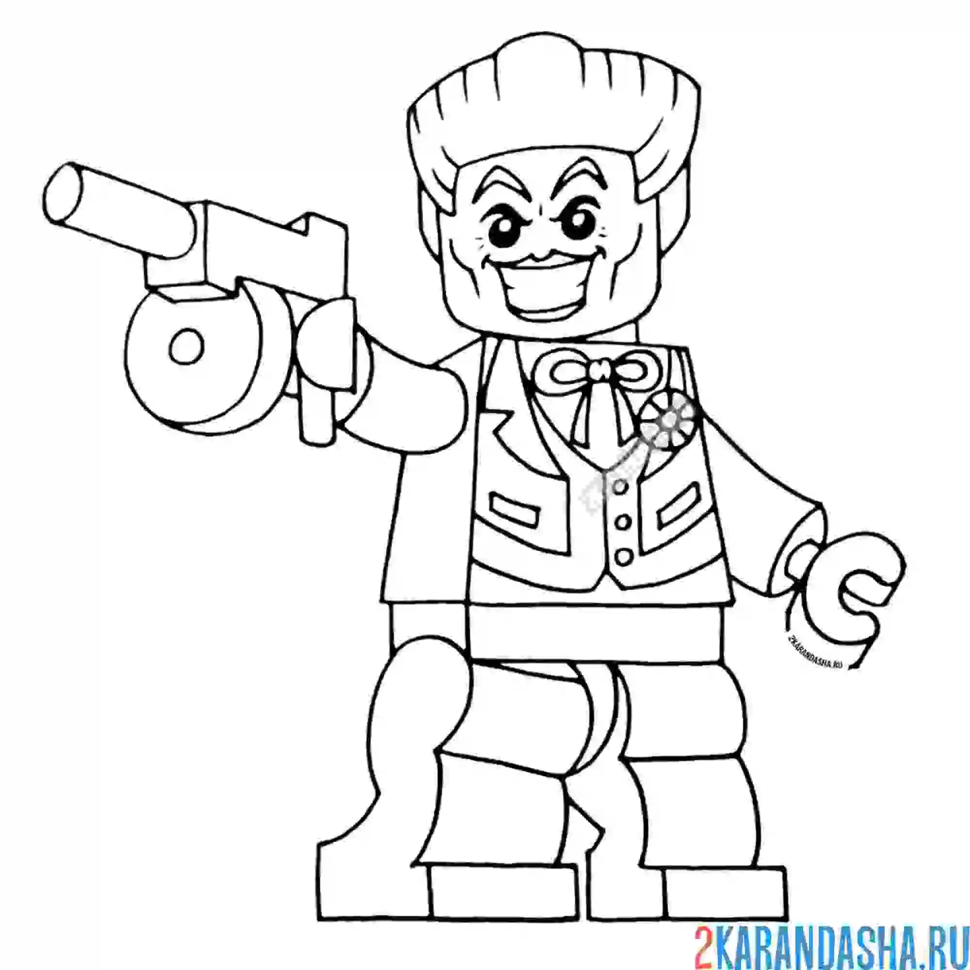 Раскраска джокер из бэтмен