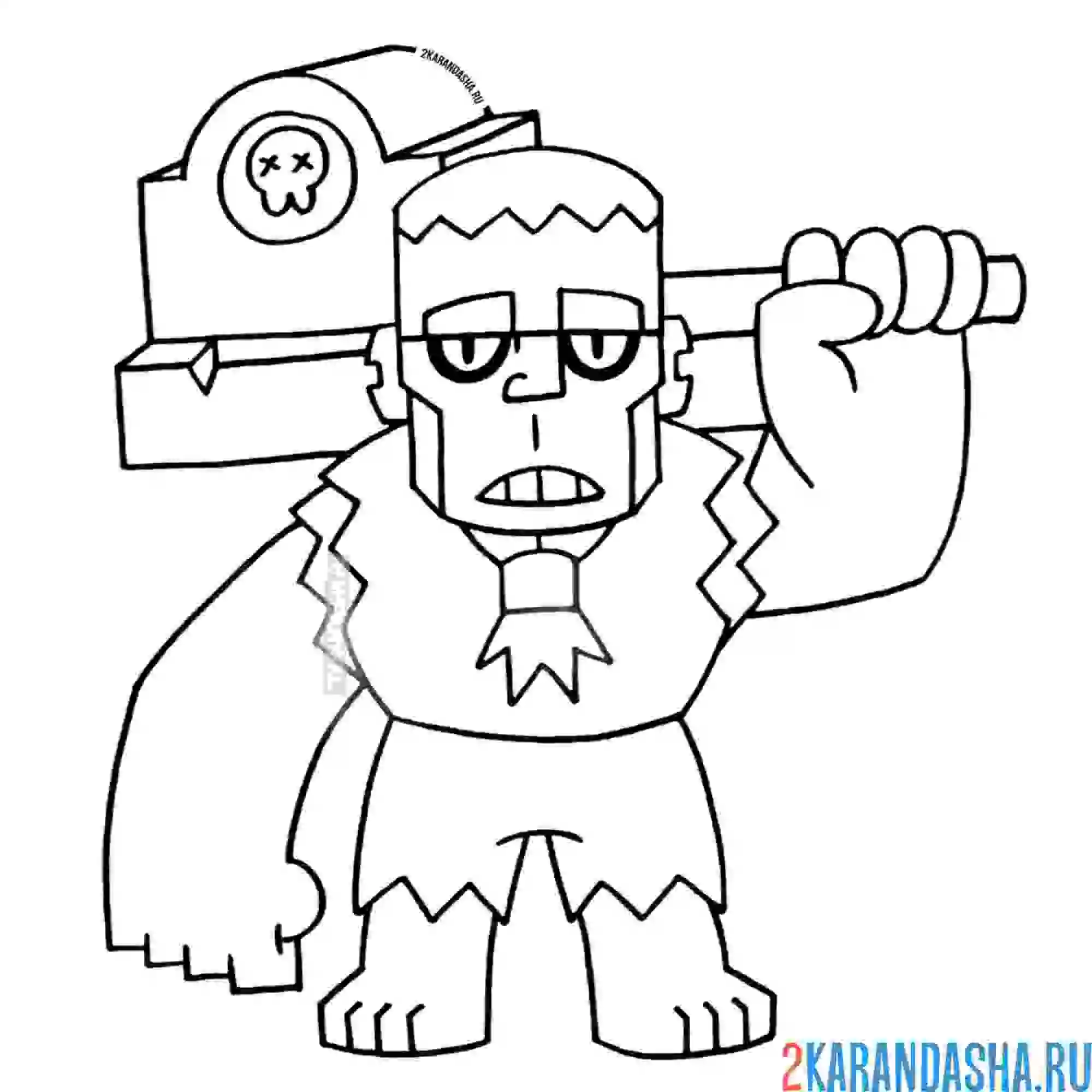 Раскраска фрэнк боец (френк)