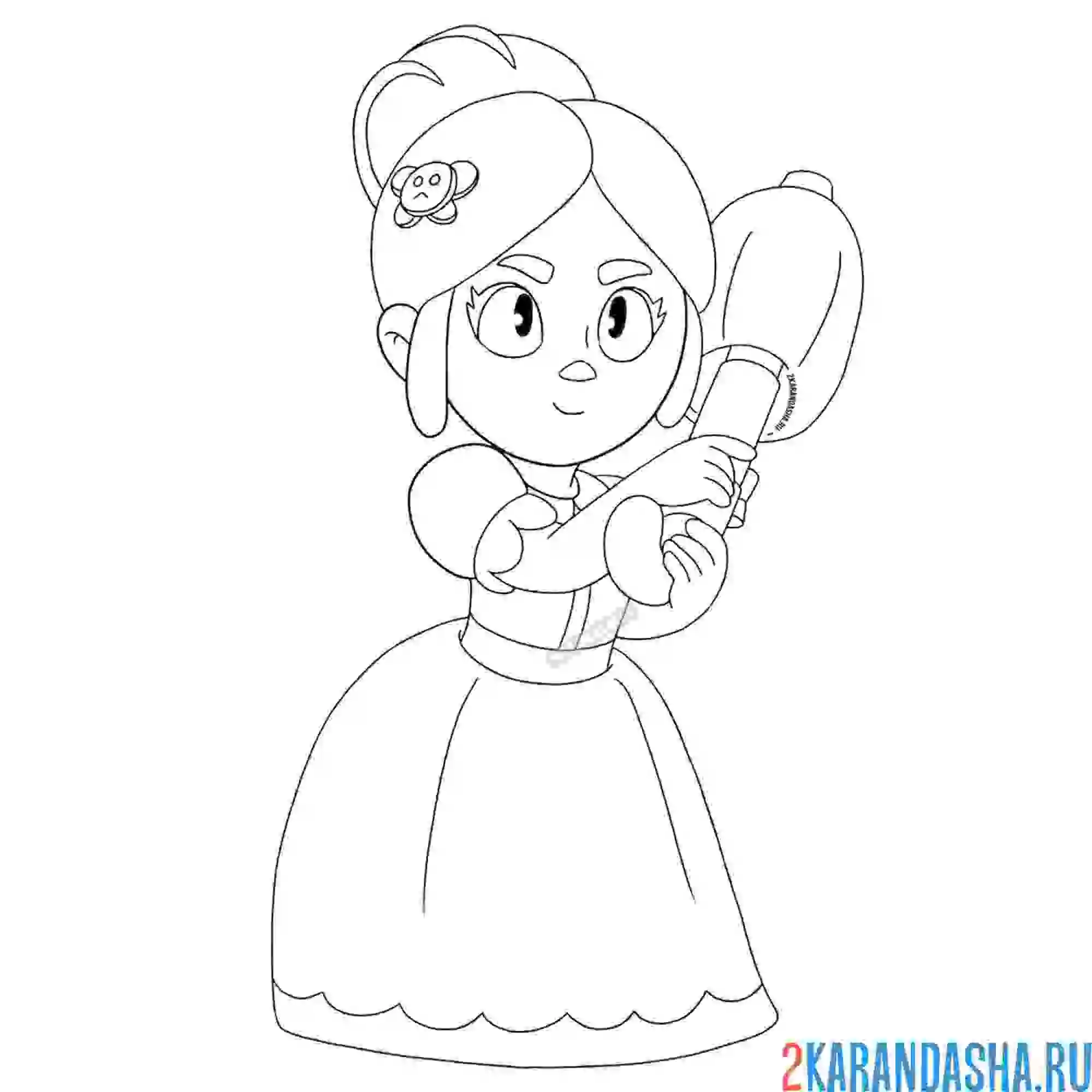 Раскраска пайпер с зонтом