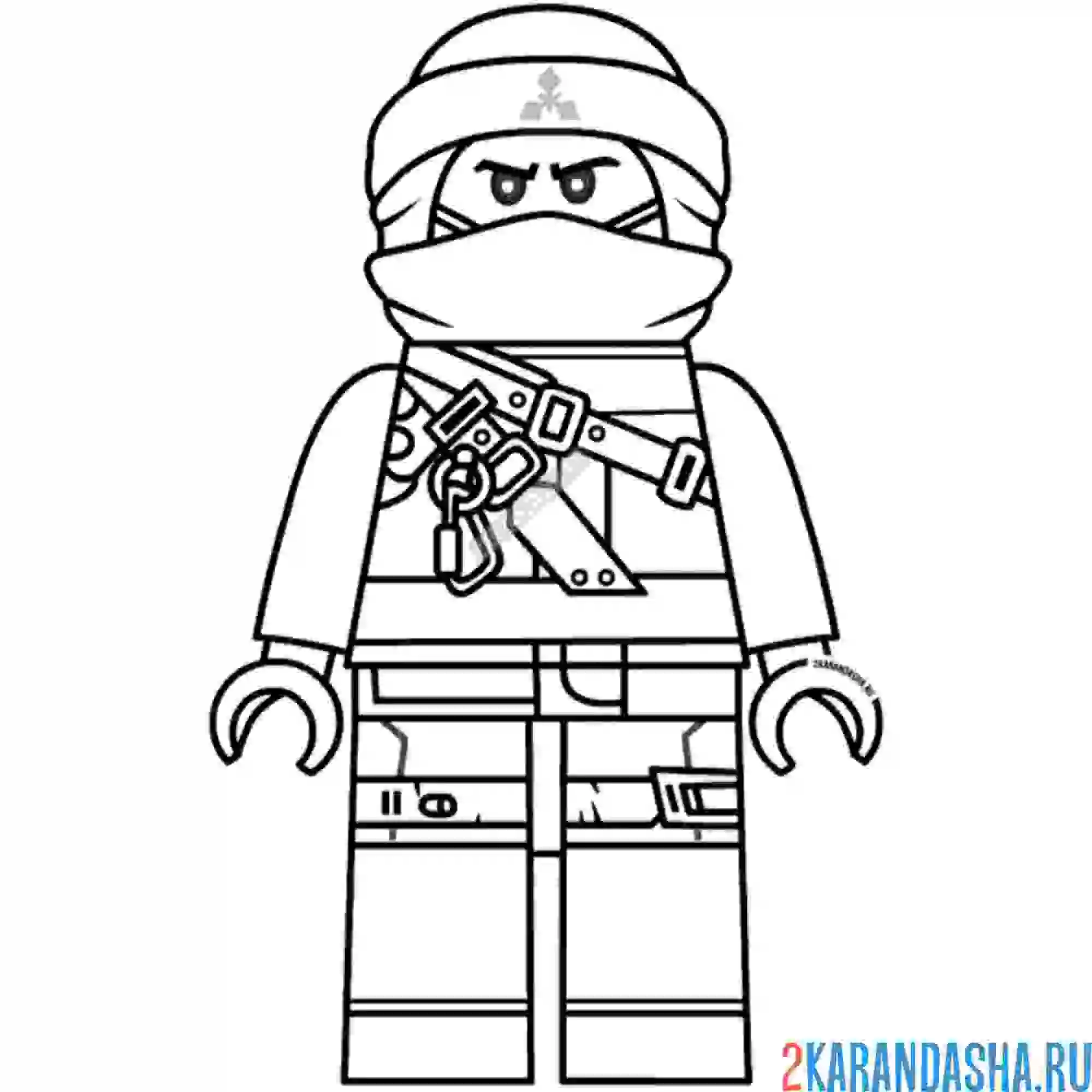 Раскраска ниндзяго зейн
