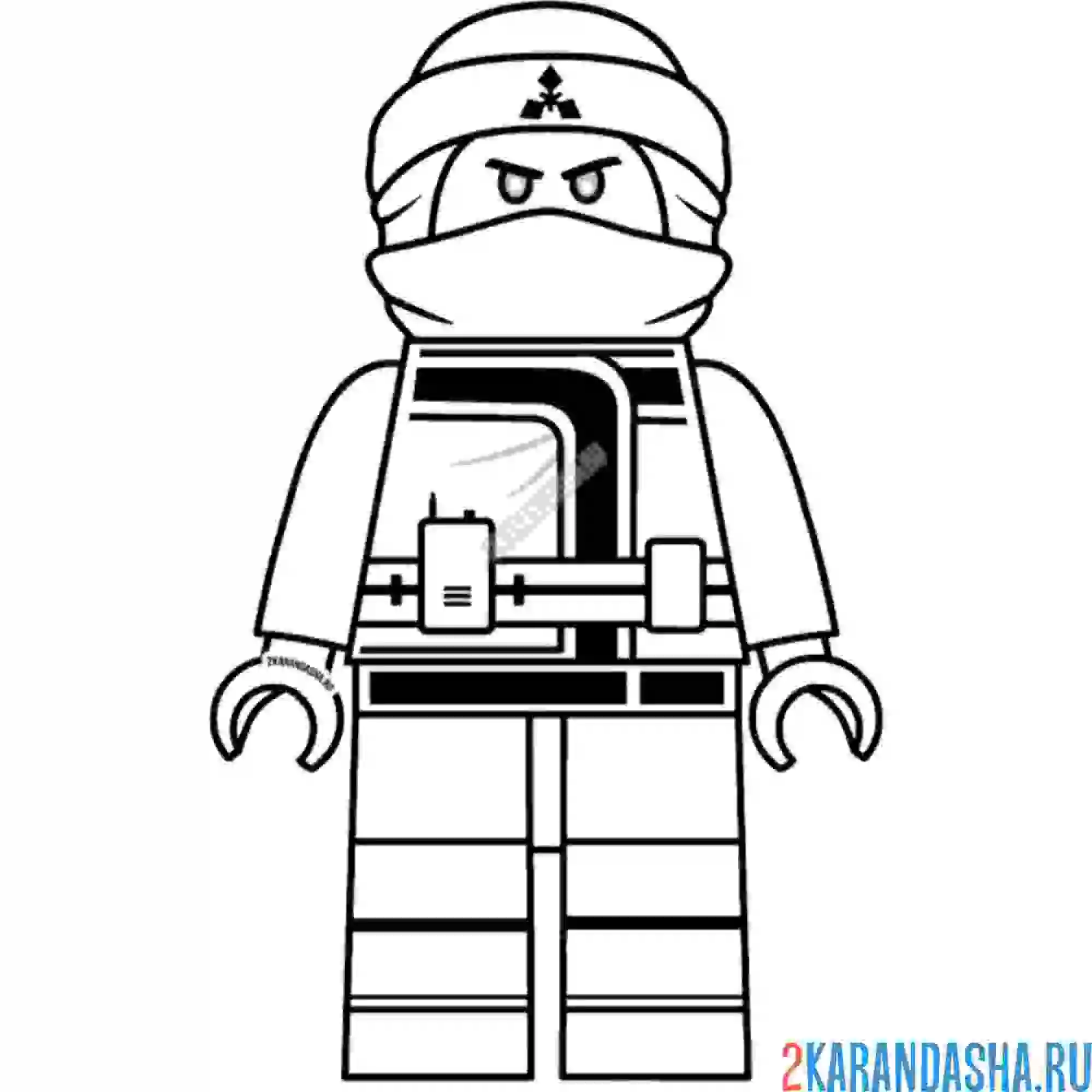 Раскраска ниндзяго zane