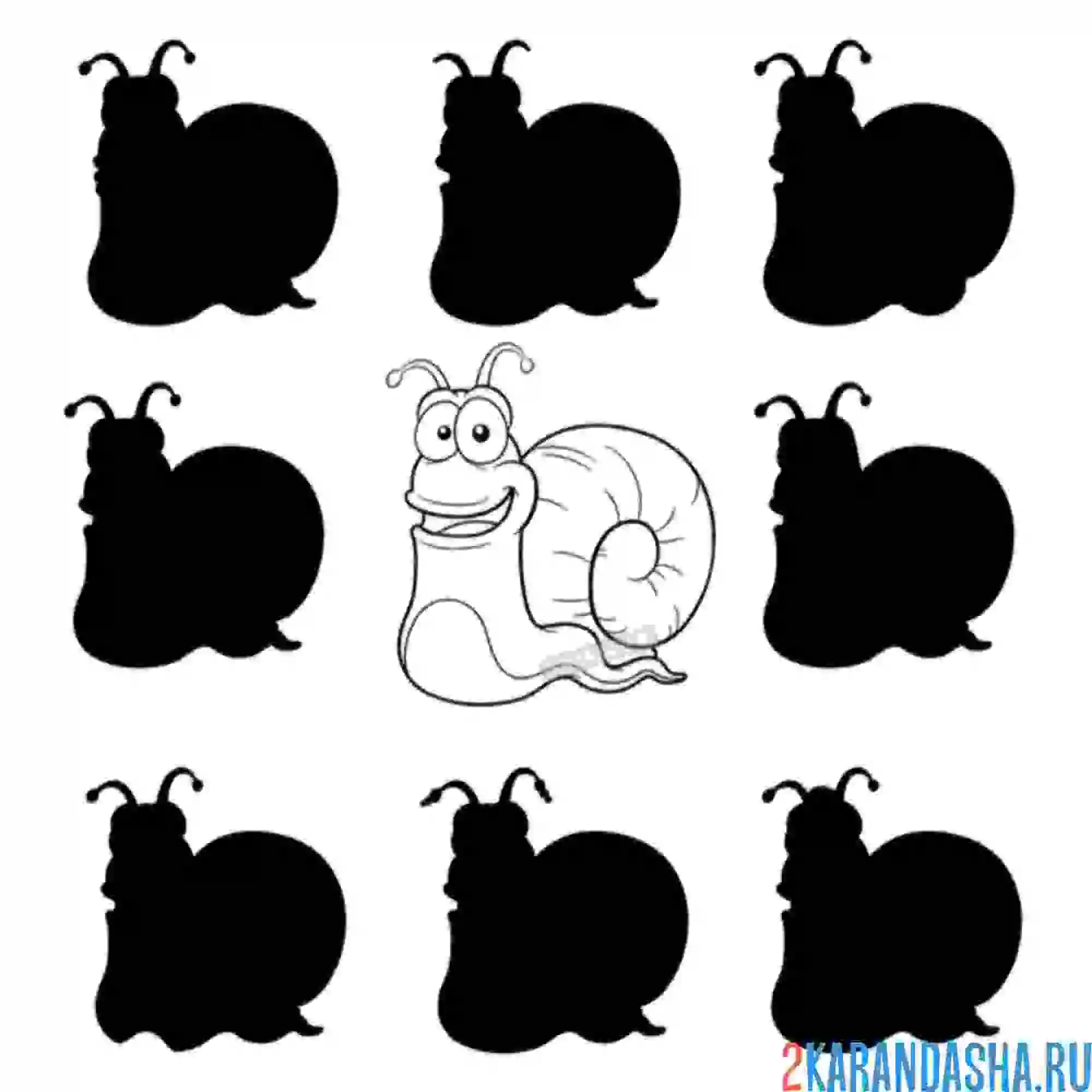 Раскраска улитка