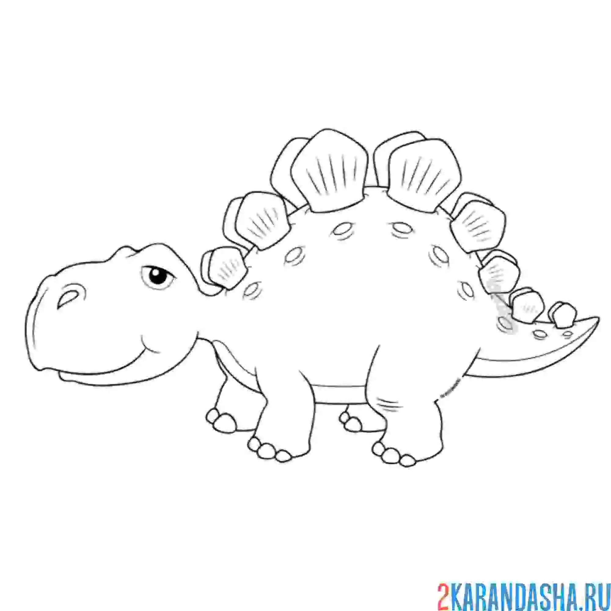 Раскраска стегозавр или лексовизавр