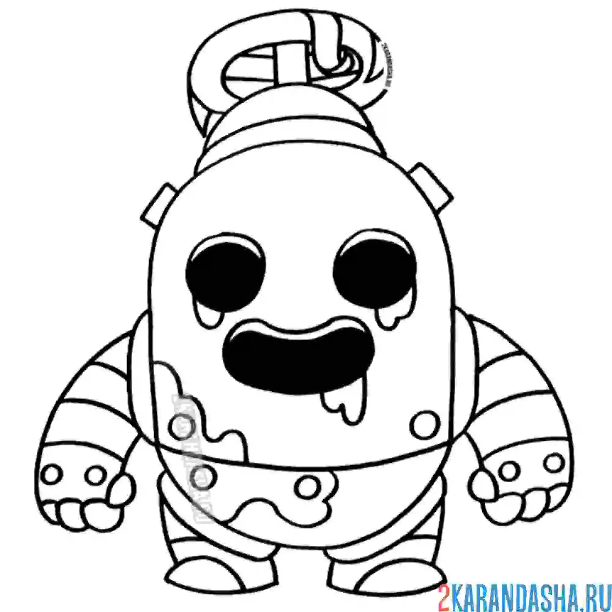 Раскраска робо спайк