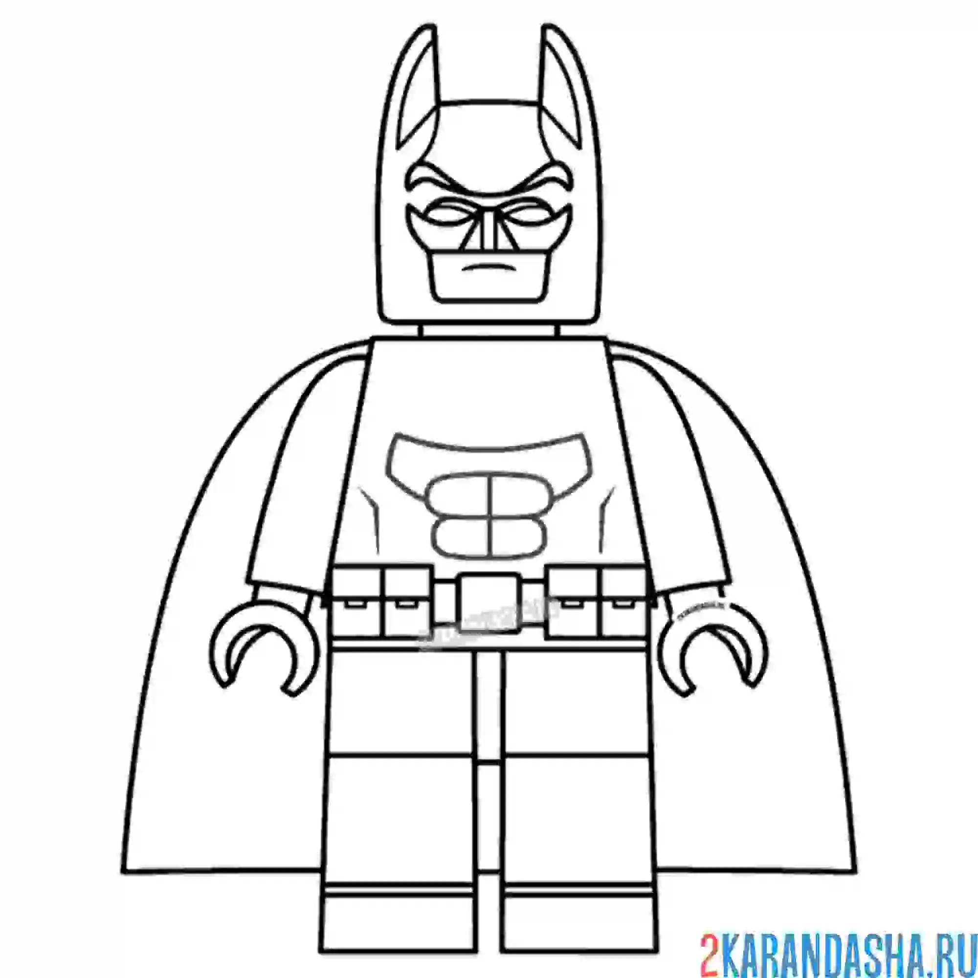 Раскраска супергерой бэтмен