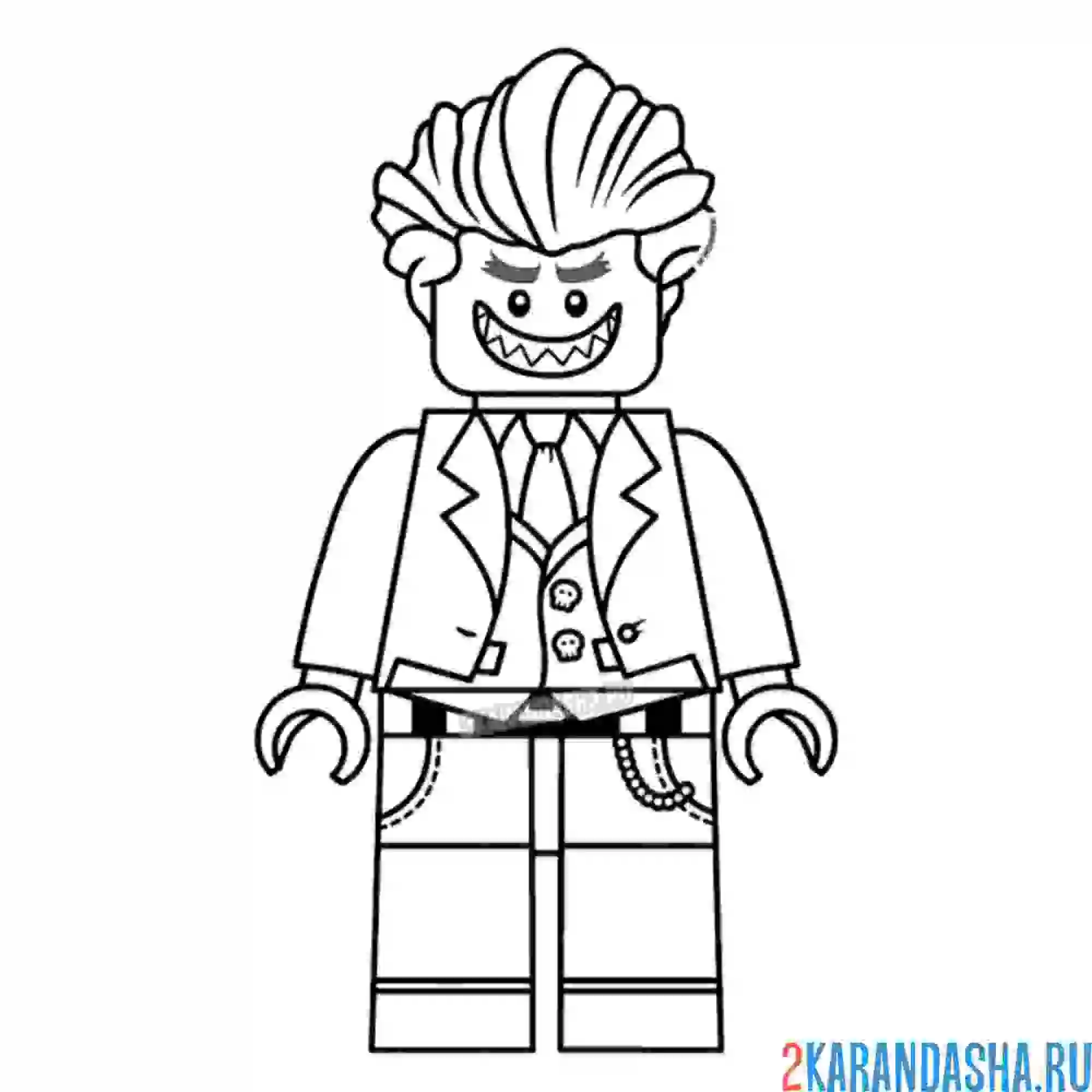 Раскраска джокер злодей