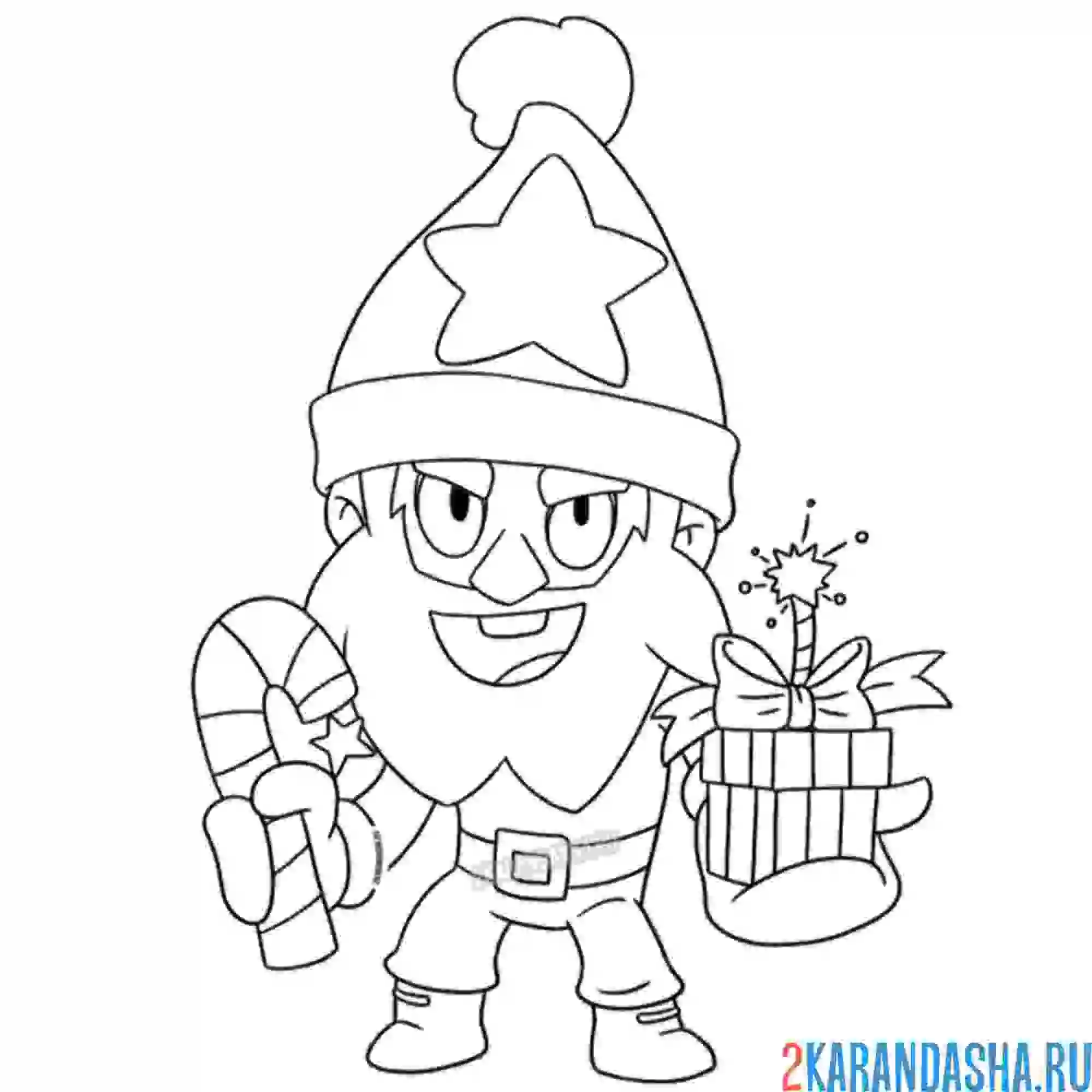 Раскраска динамайк скин санта майк