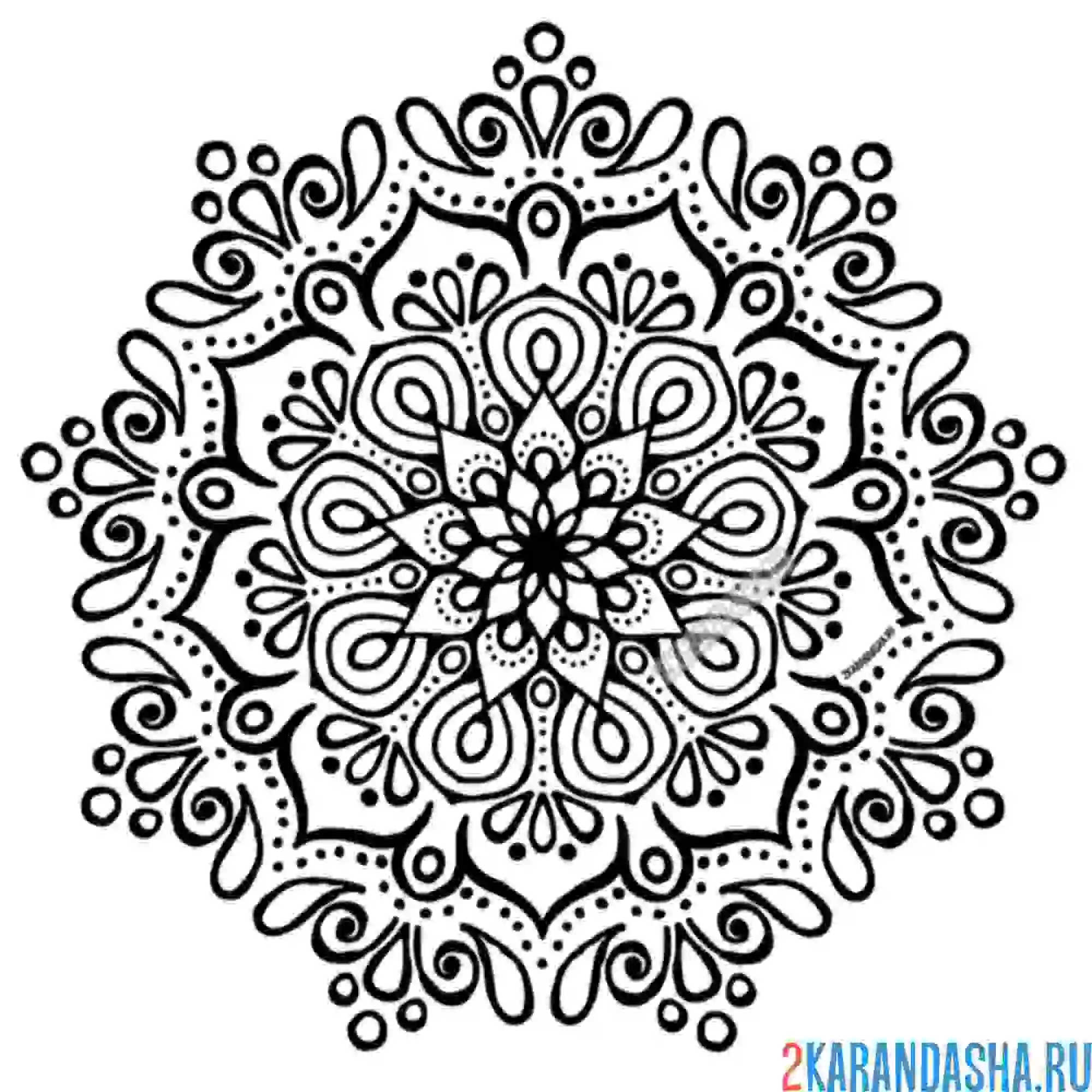 Раскраска мандала здравия