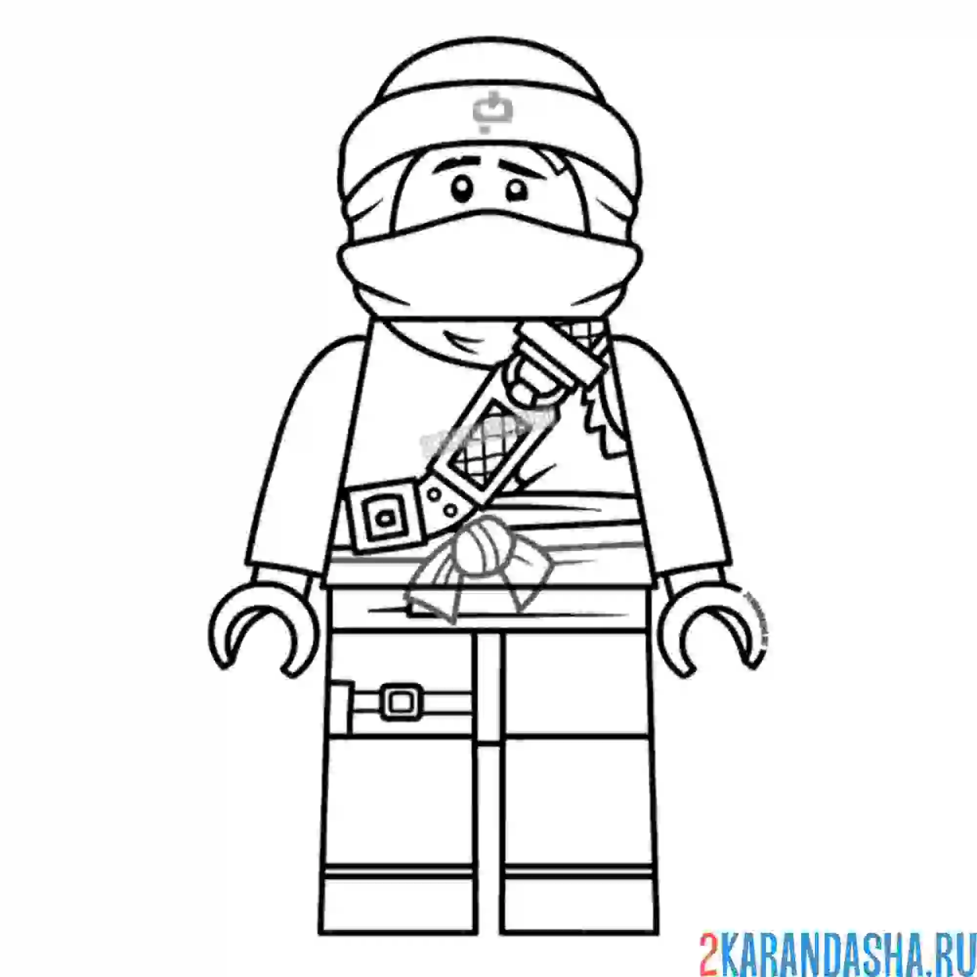 Раскраска красный ниндзяго кай