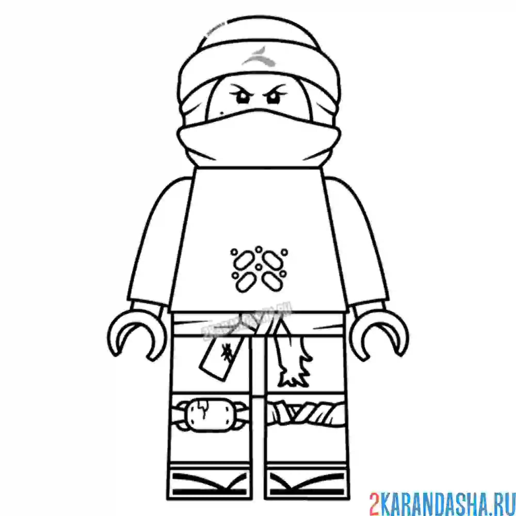 Раскраска ниндзяго девочка ния сестра кая