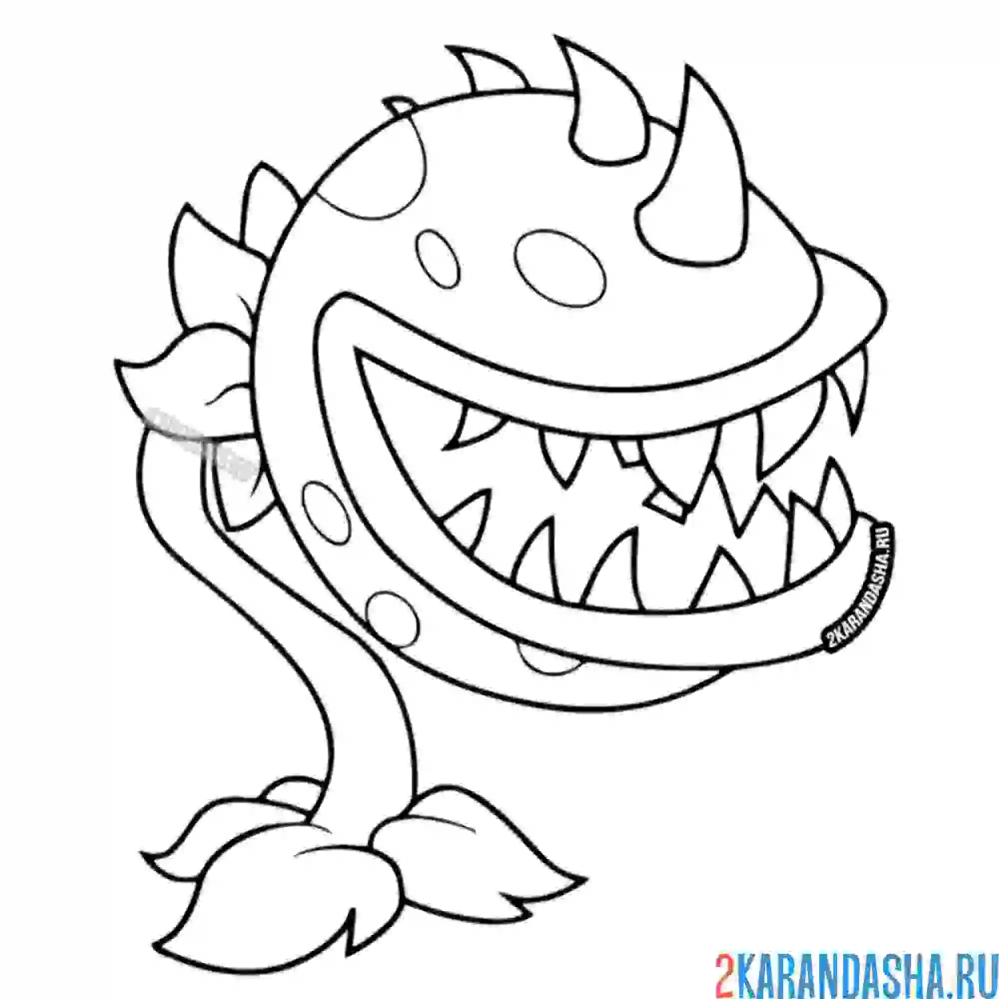 Раскраска жевун зубастик