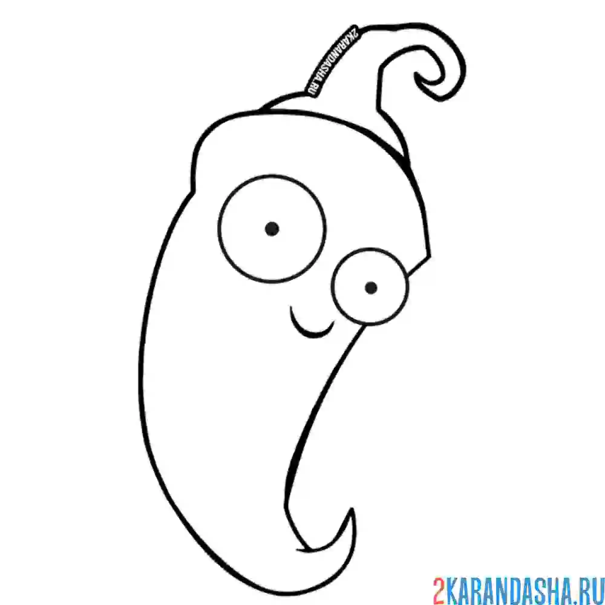 Раскраска острый красный перец