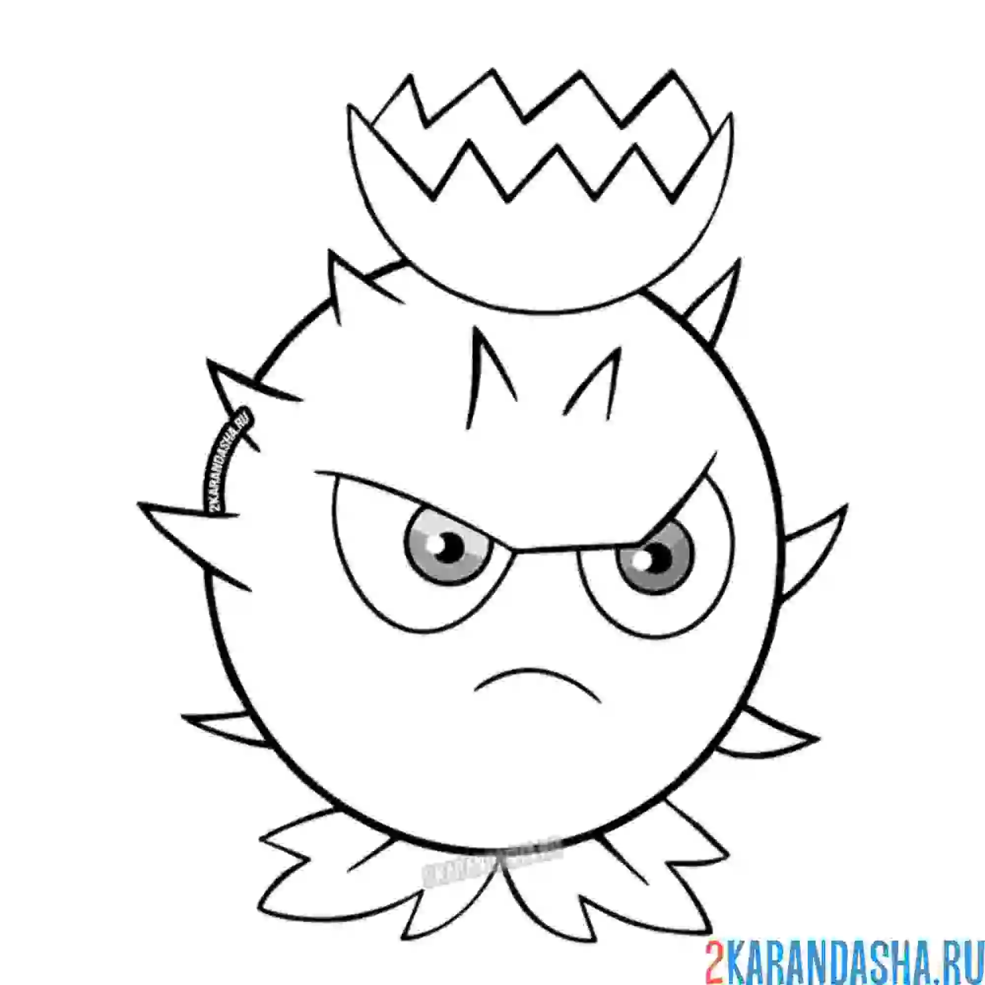 Раскраска самонаводящийся чертополох