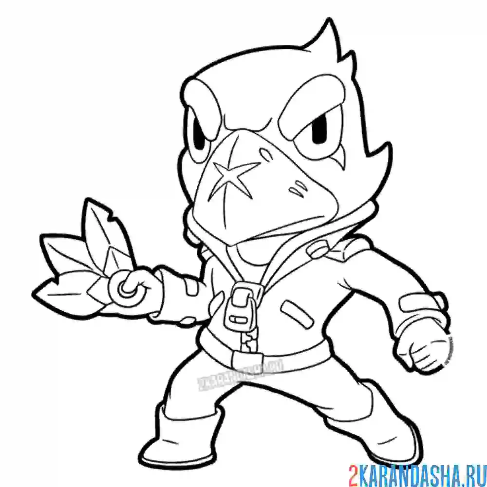 Раскраска скин ворон