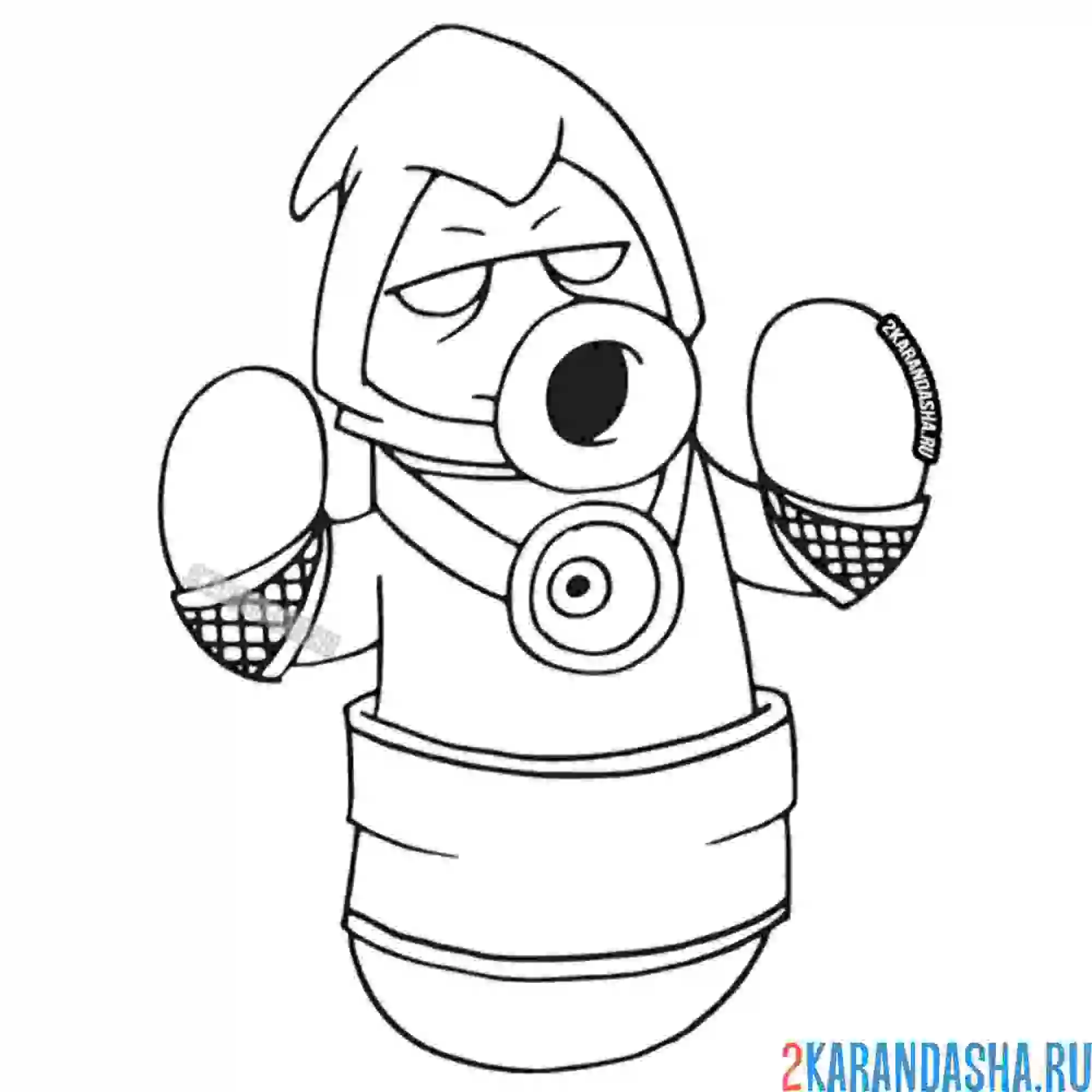 Раскраска зен кактус