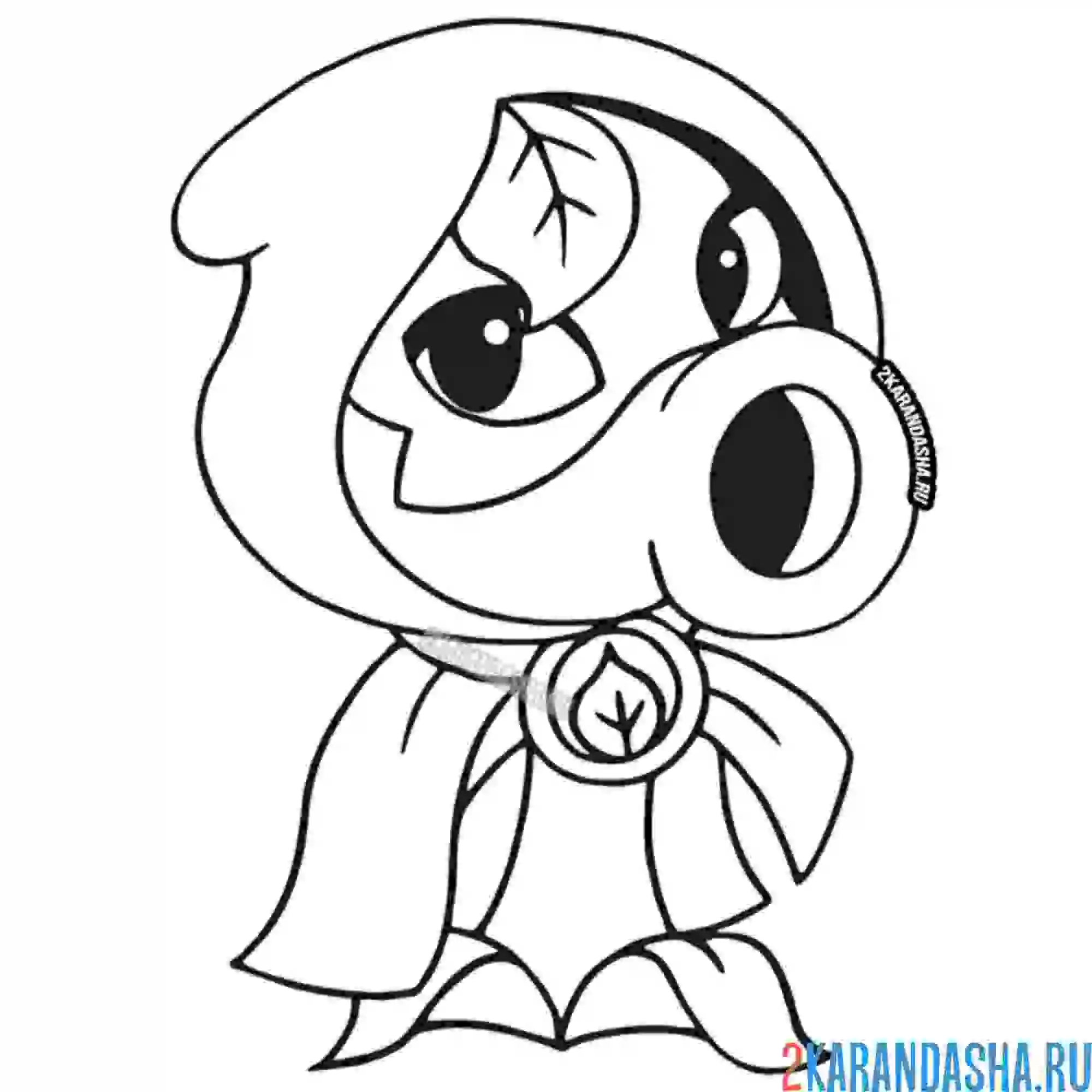 Раскраска зеленая тень