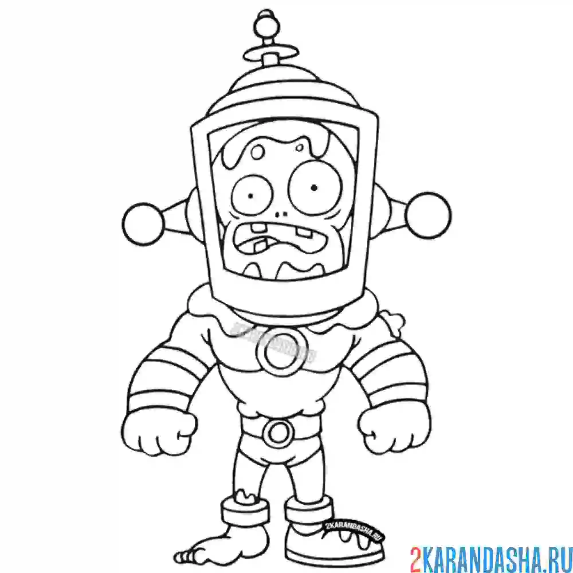 Раскраска зомби toxic brainz (токсичный брэйнз)