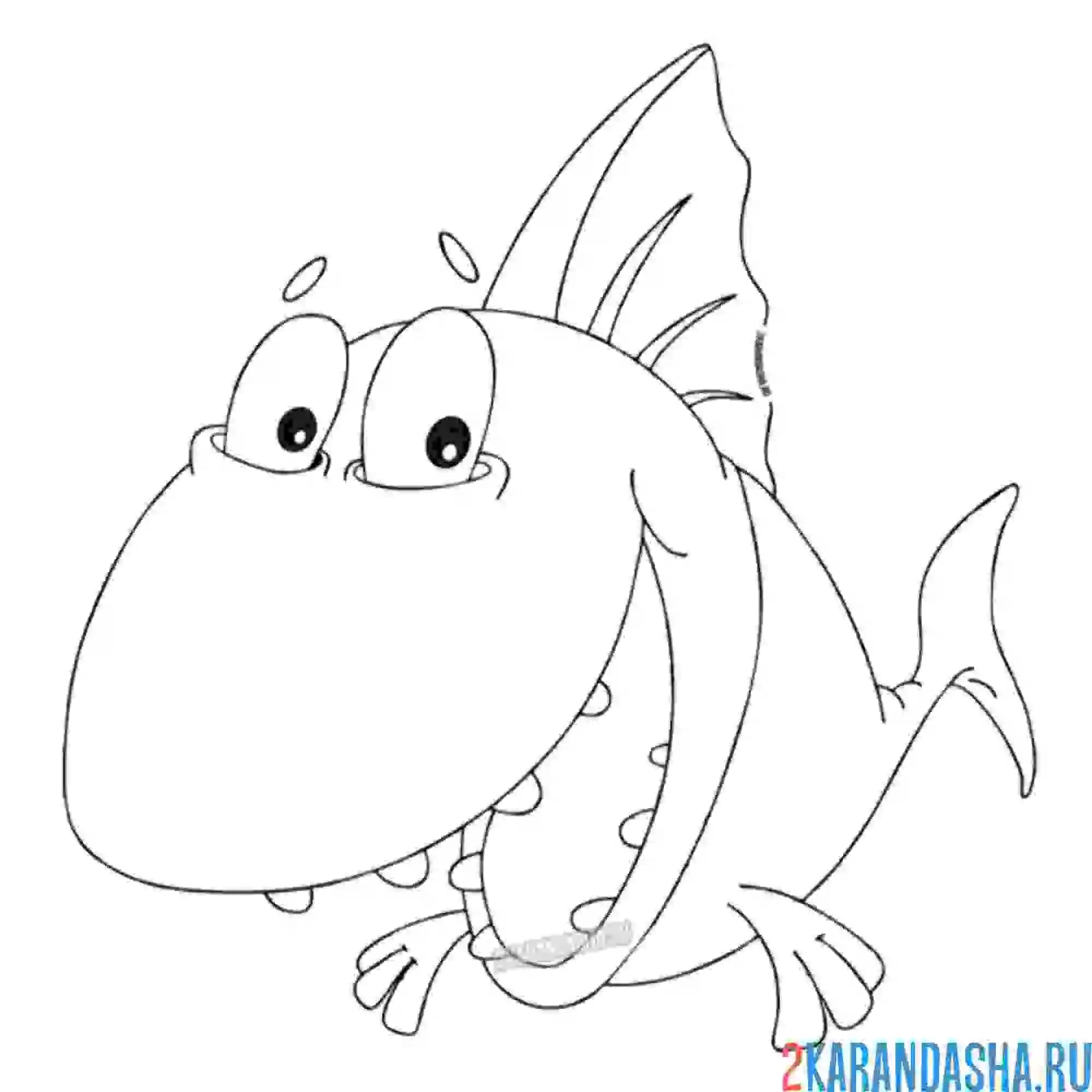 Раскраска морская яркая рыба