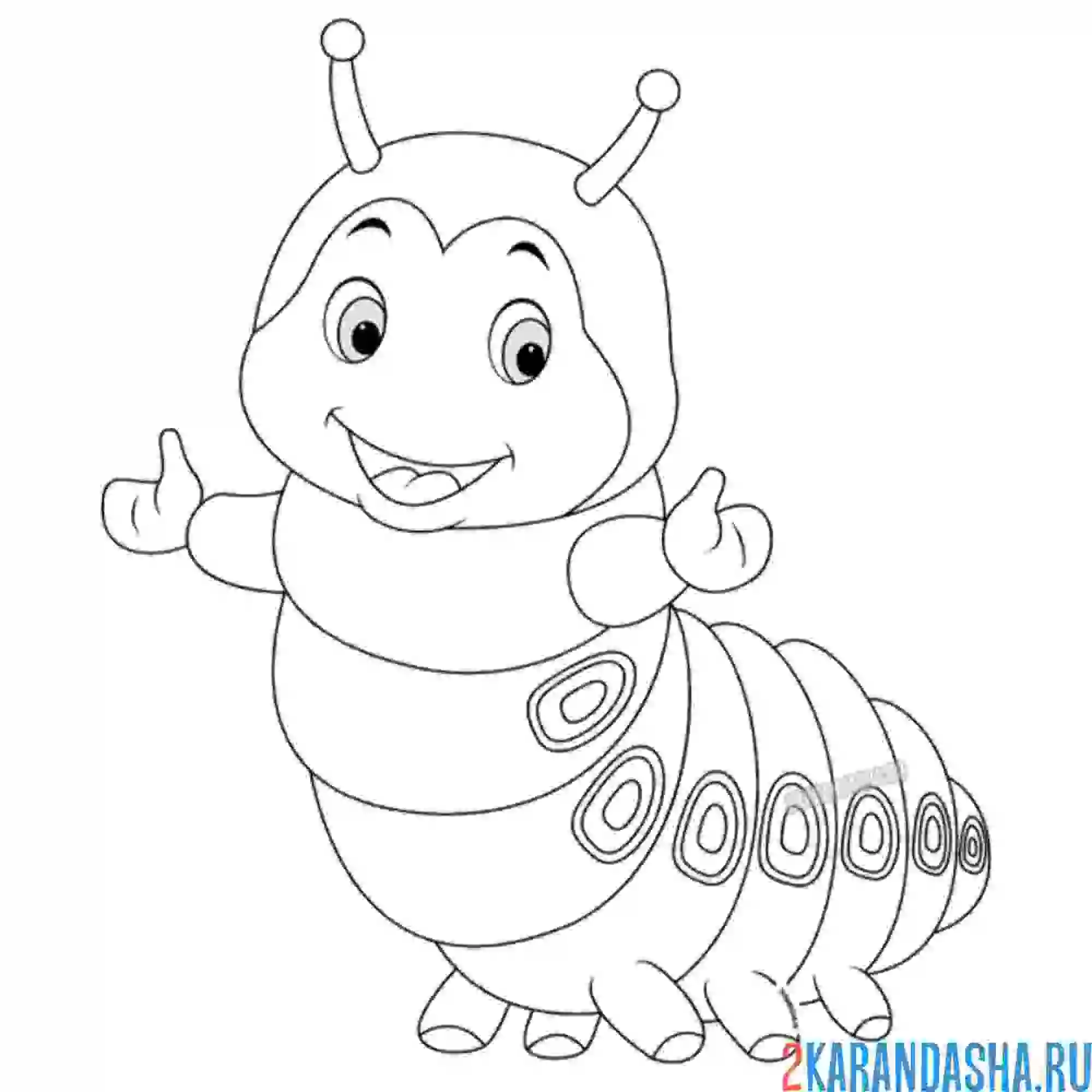 Раскраска с узорами на тельце