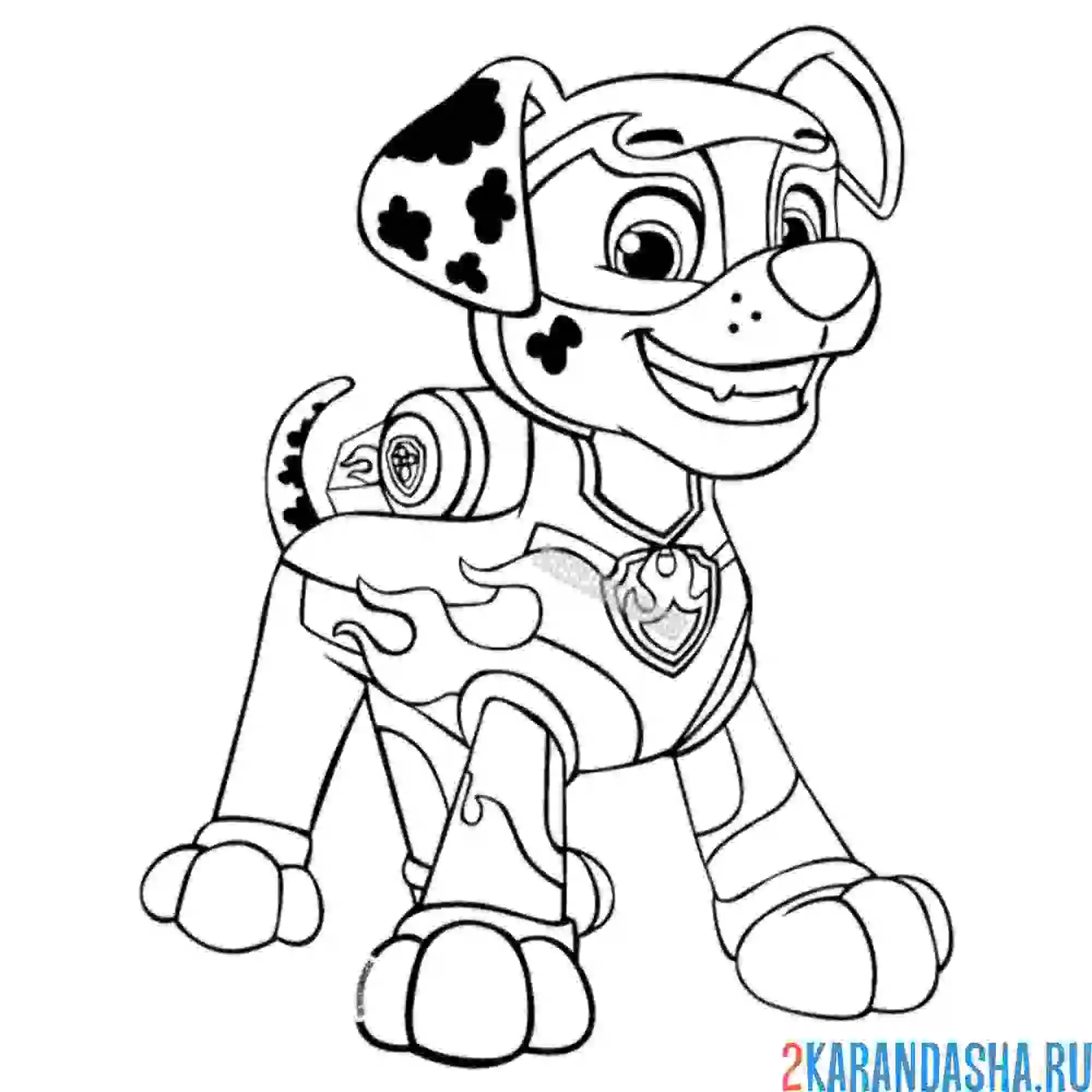 Раскраска мегащенки маршал