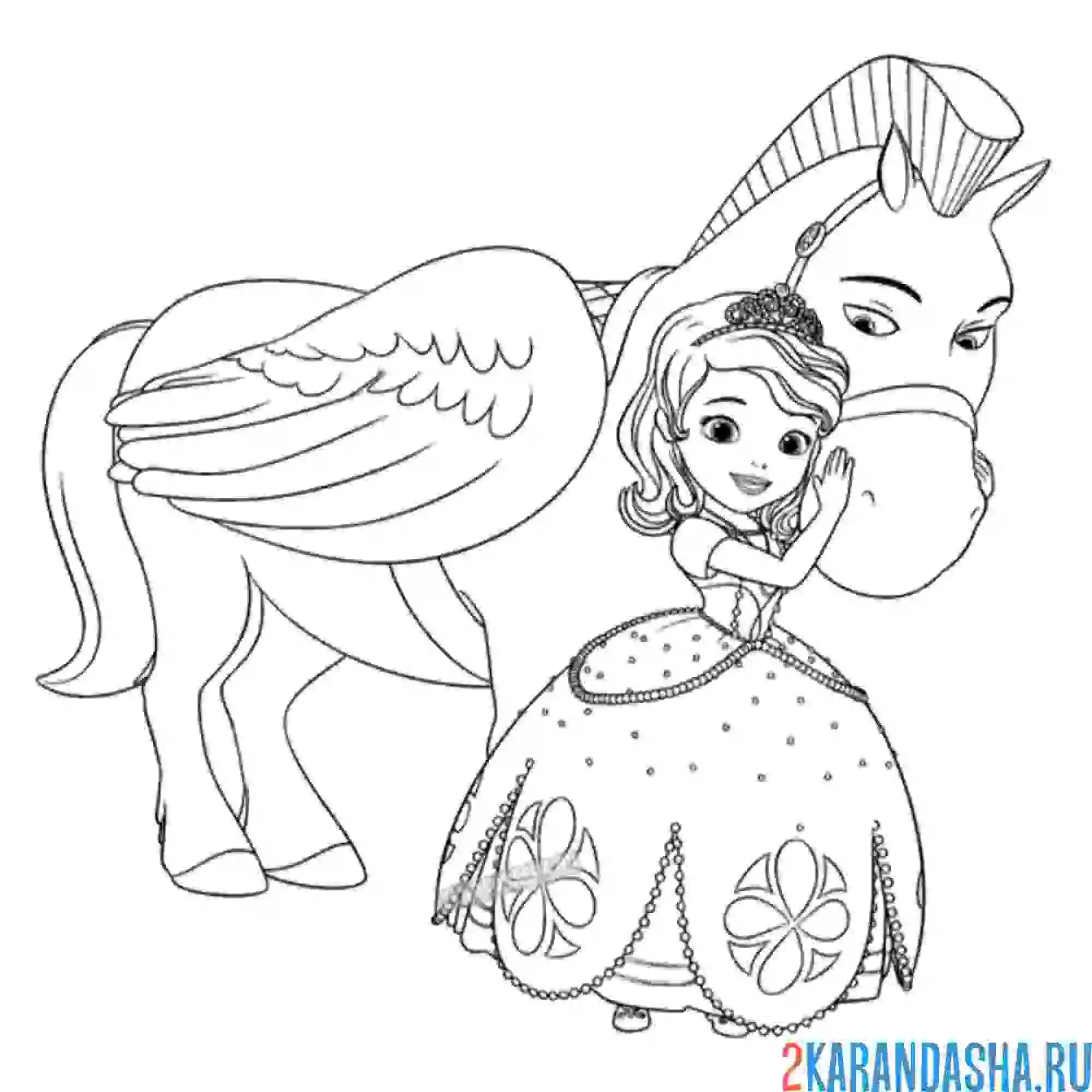 Раскраска с крылатым пони минимусом