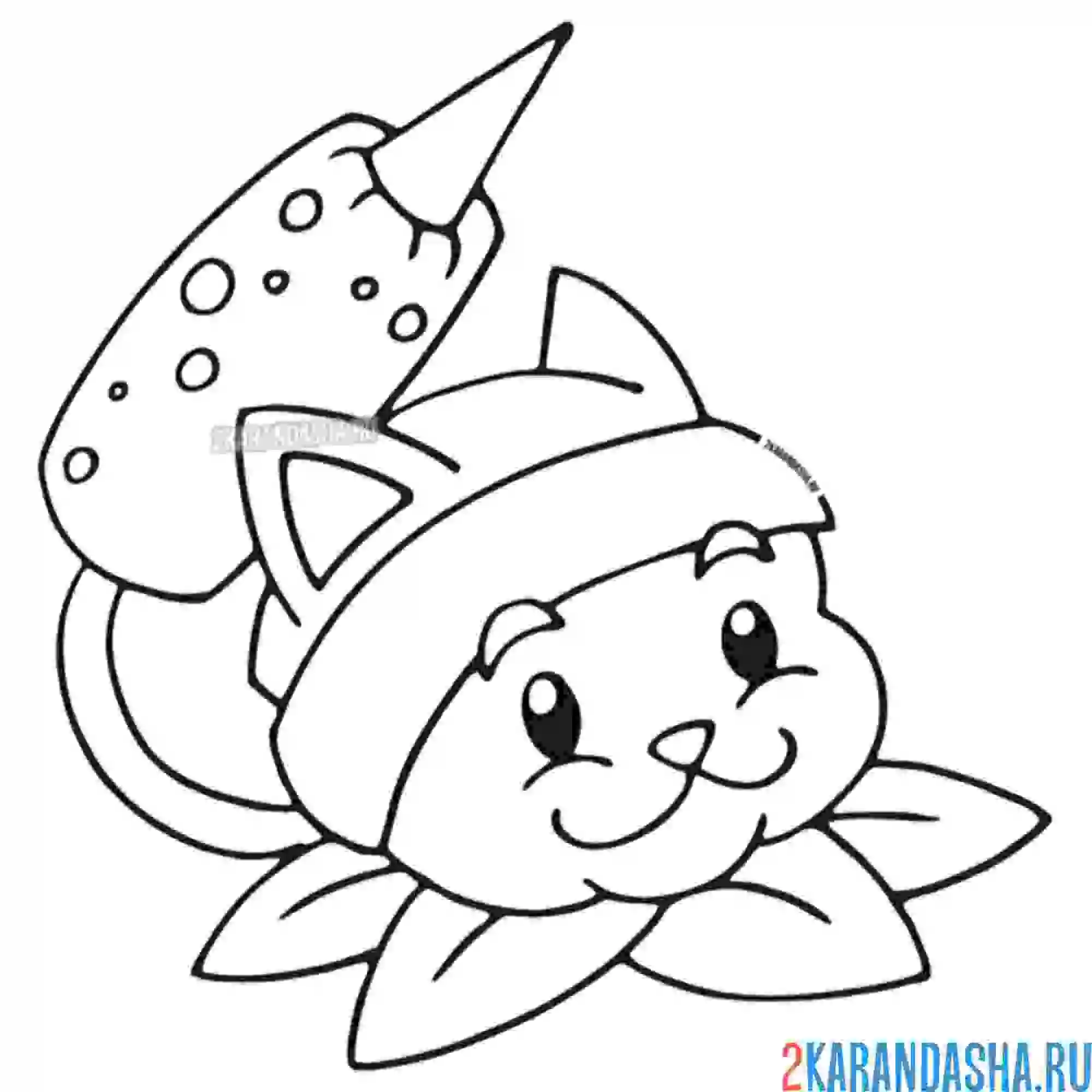 Раскраска кот-рогоз (камыш)