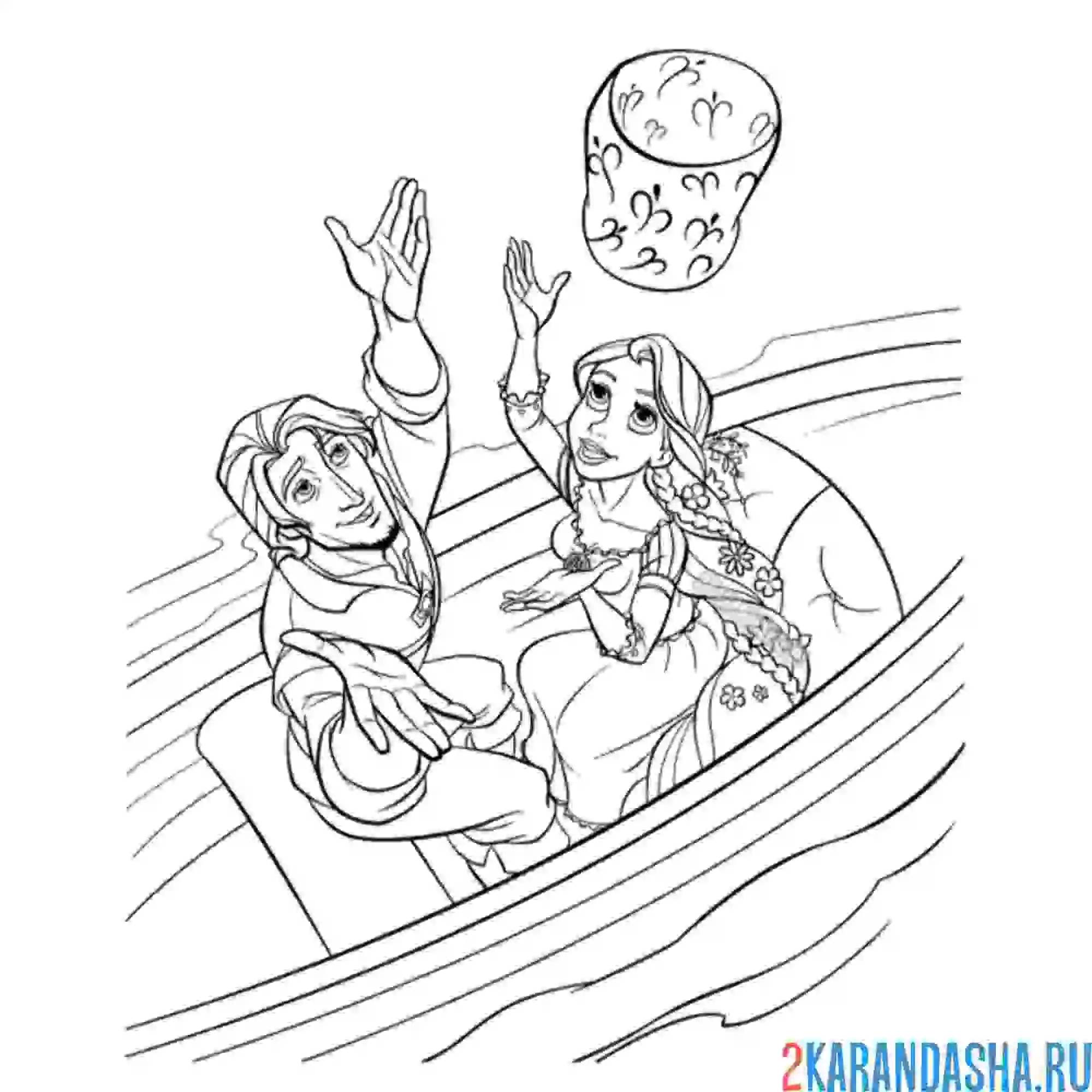 Раскраска запускает фонарики с флином