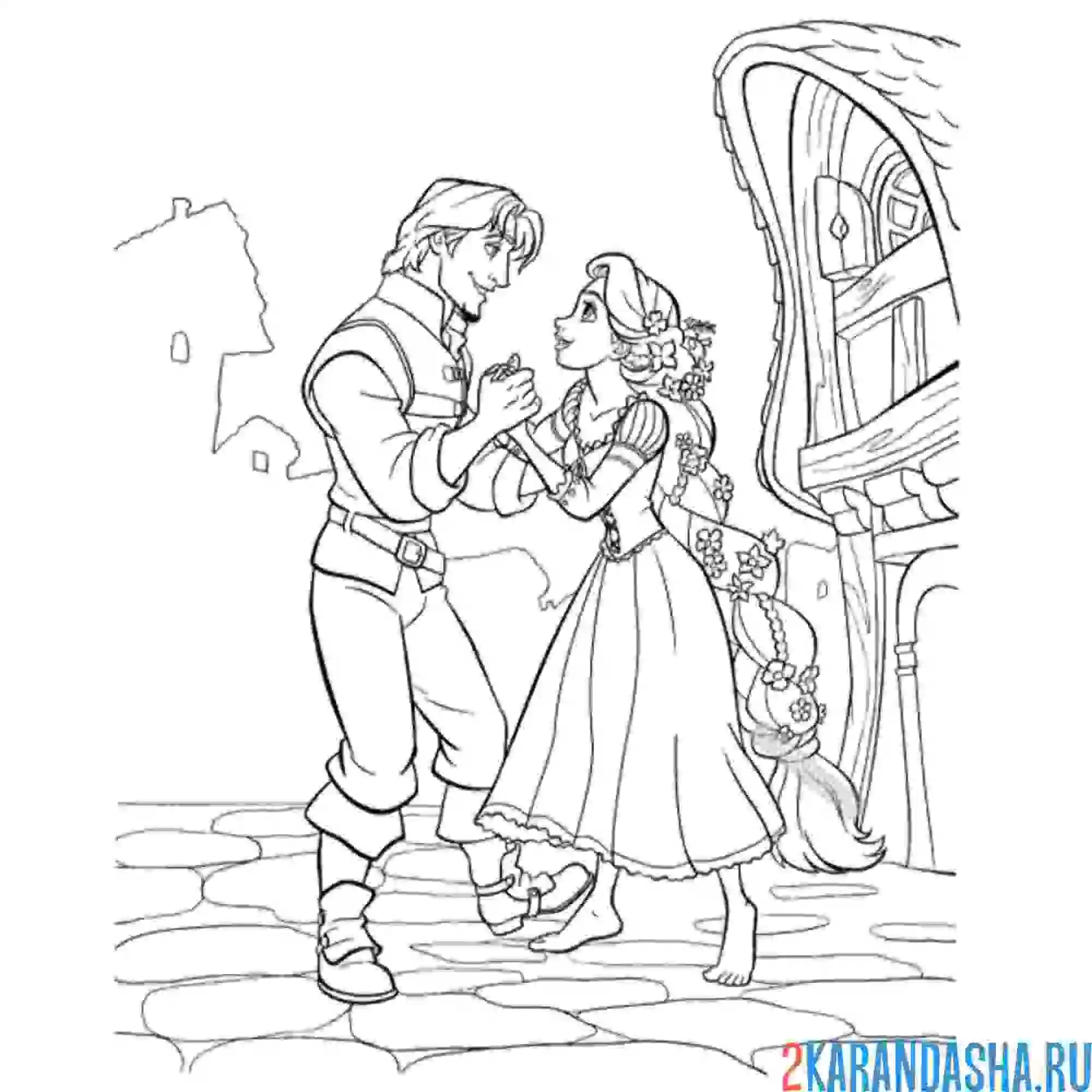 Раскраска влюблена во флина