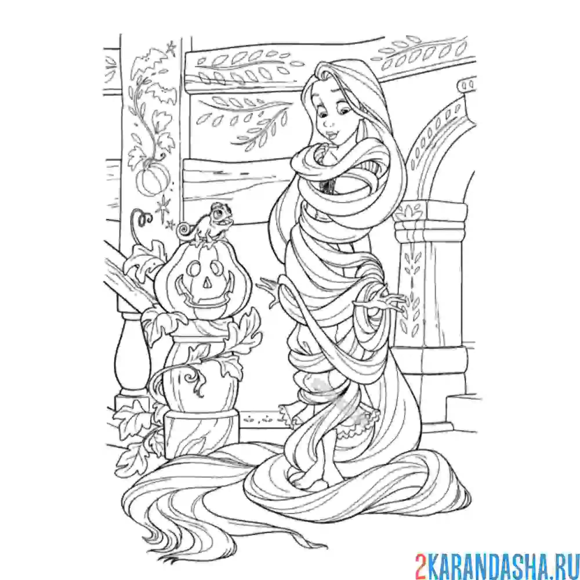 Раскраска запуталась в волосах