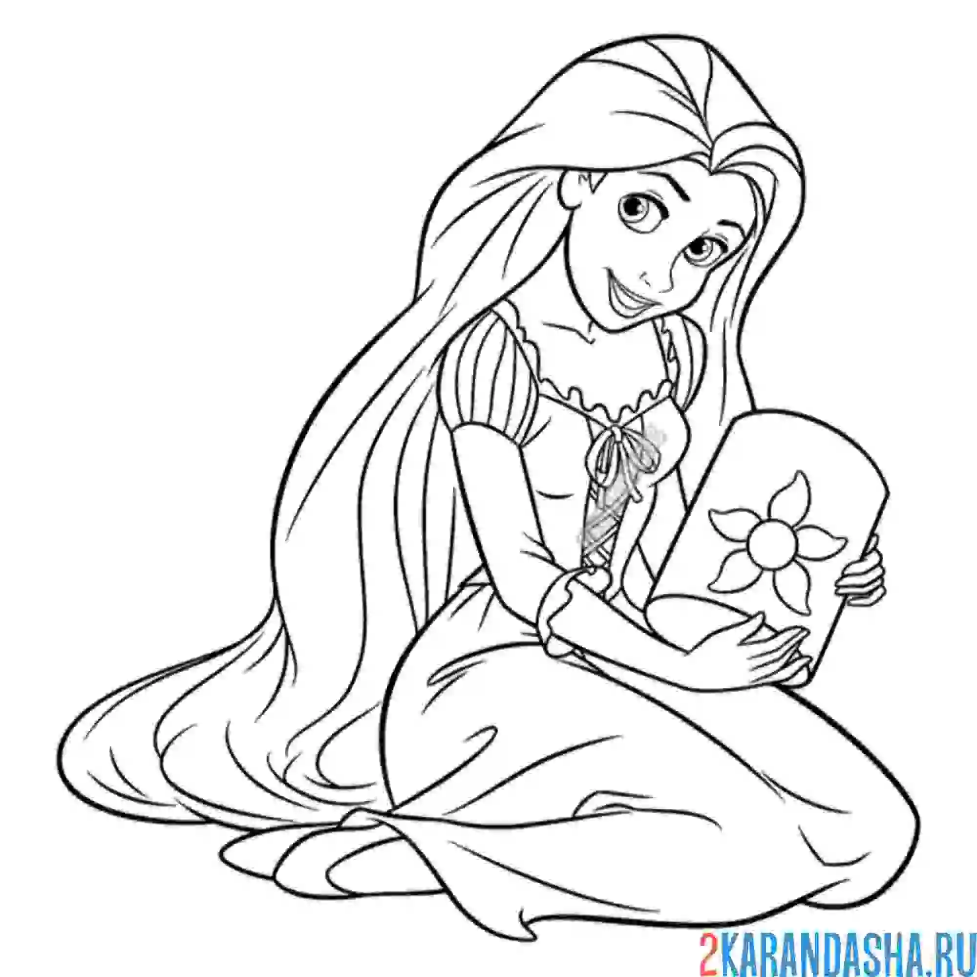 Раскраска красивая принцесса