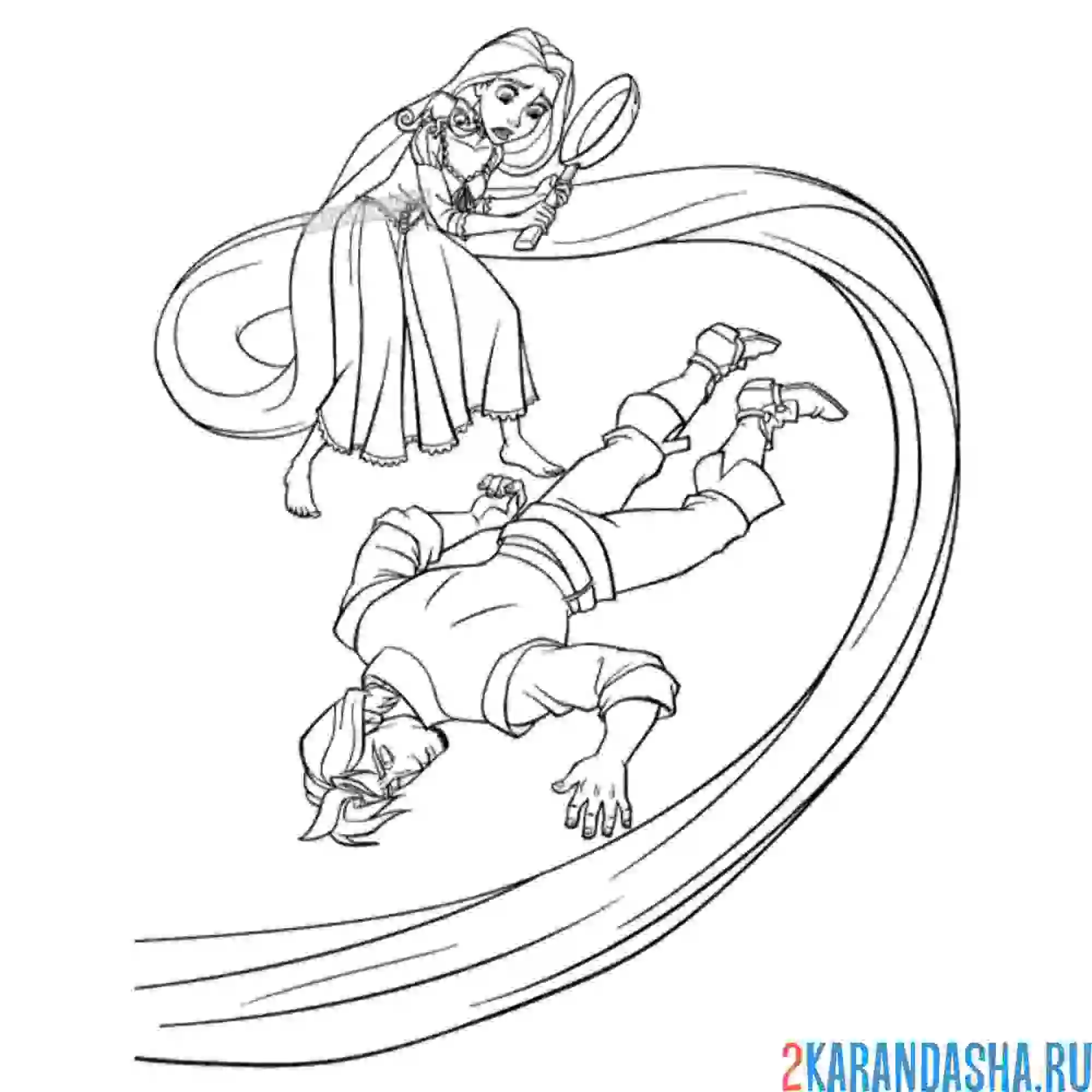 Раскраска ударила вора флина