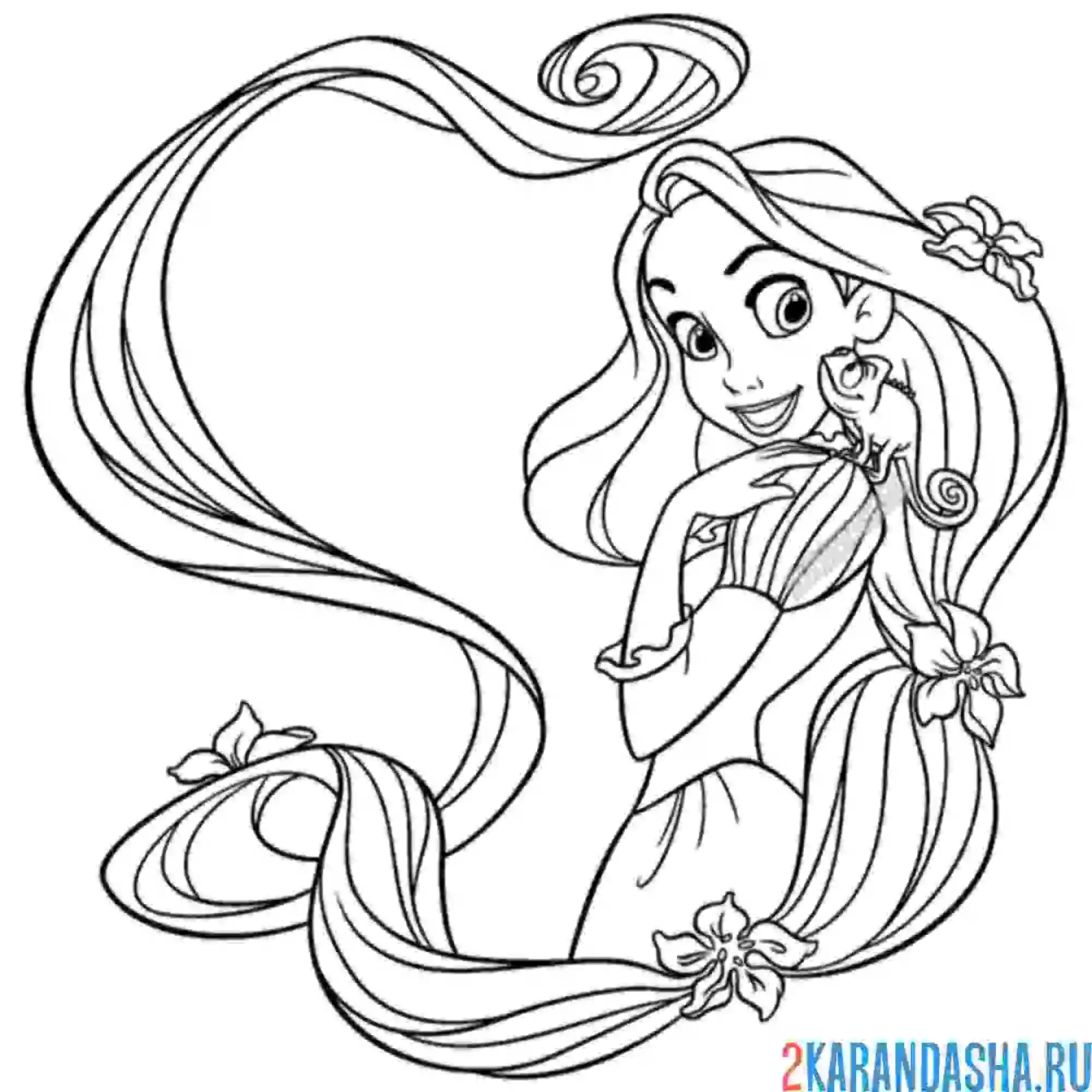 Раскраска в волшебных волосах