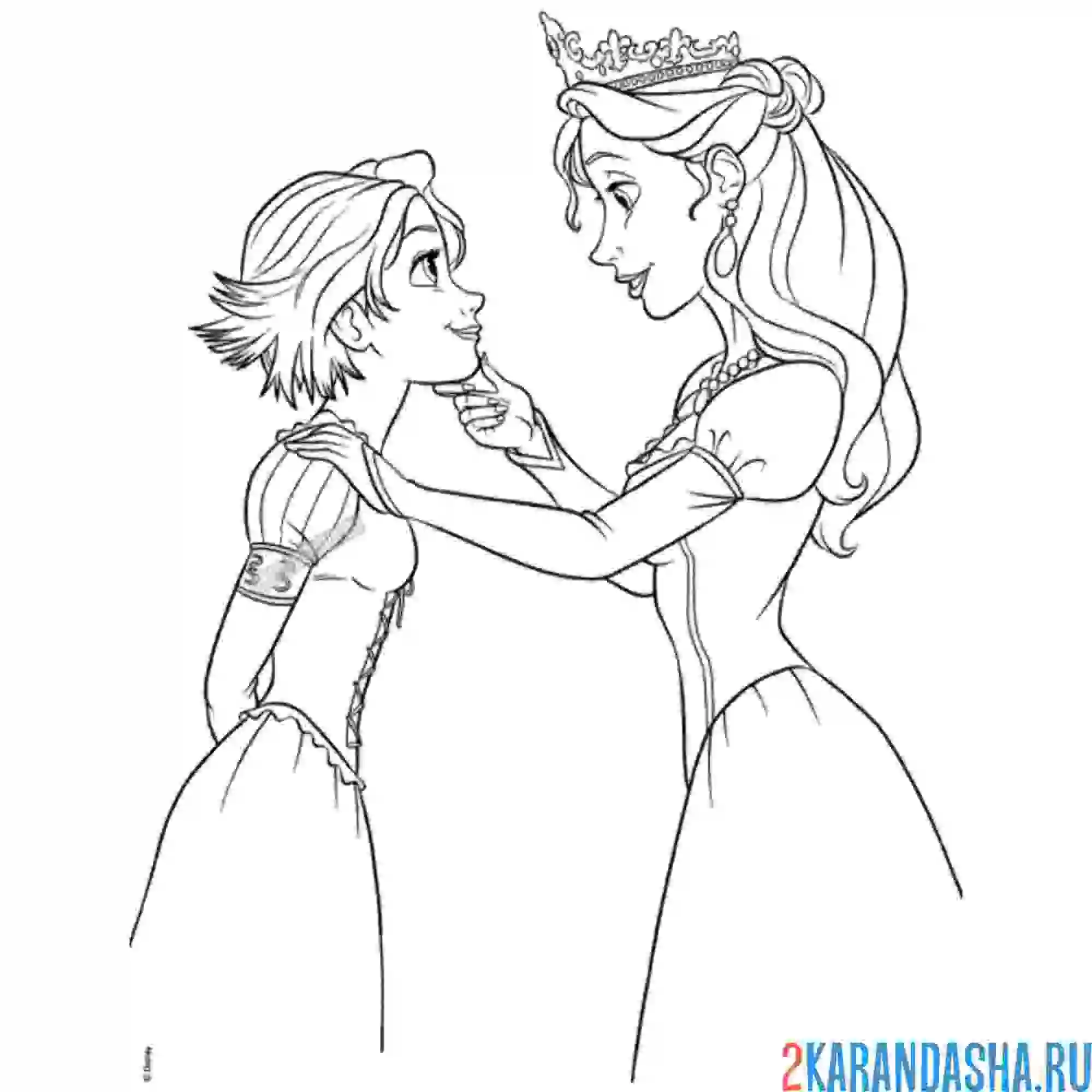 Раскраска с королевой арианной новая