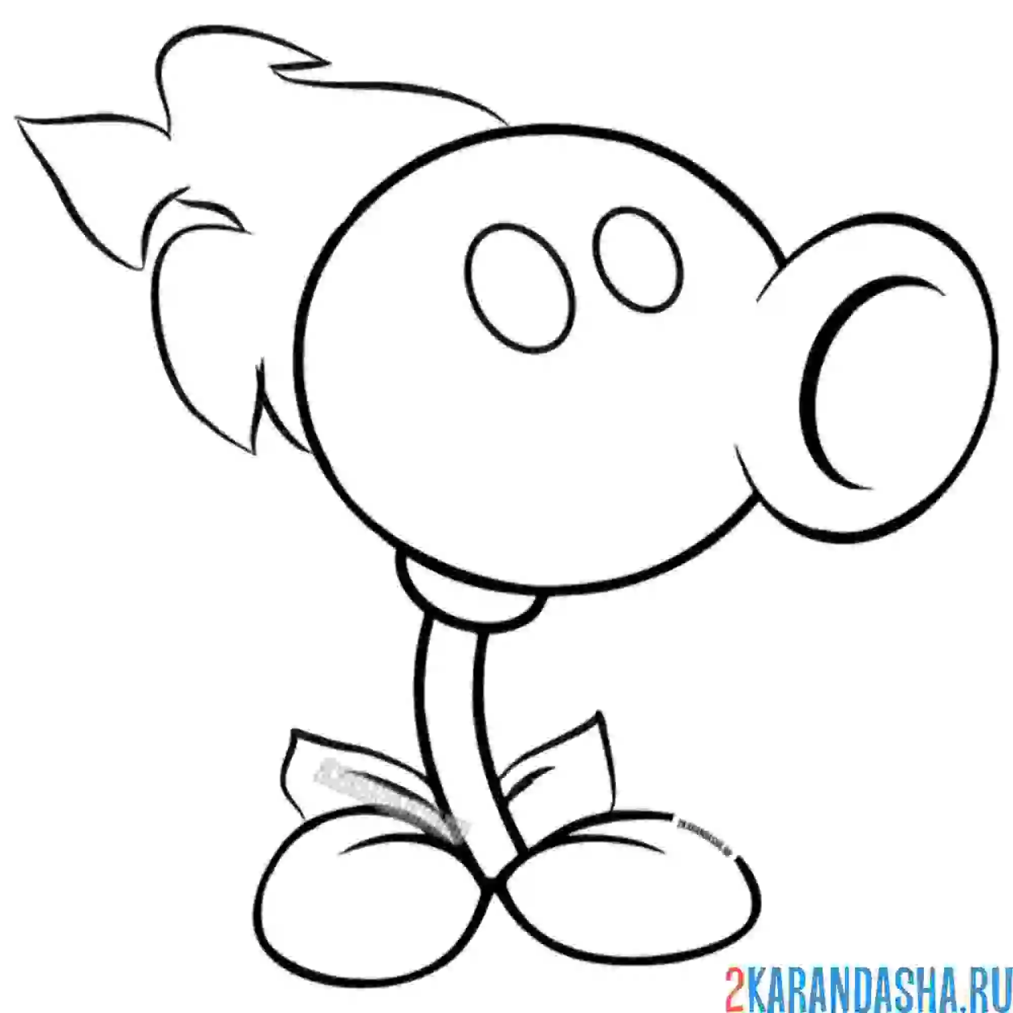 Раскраска пламенный горох