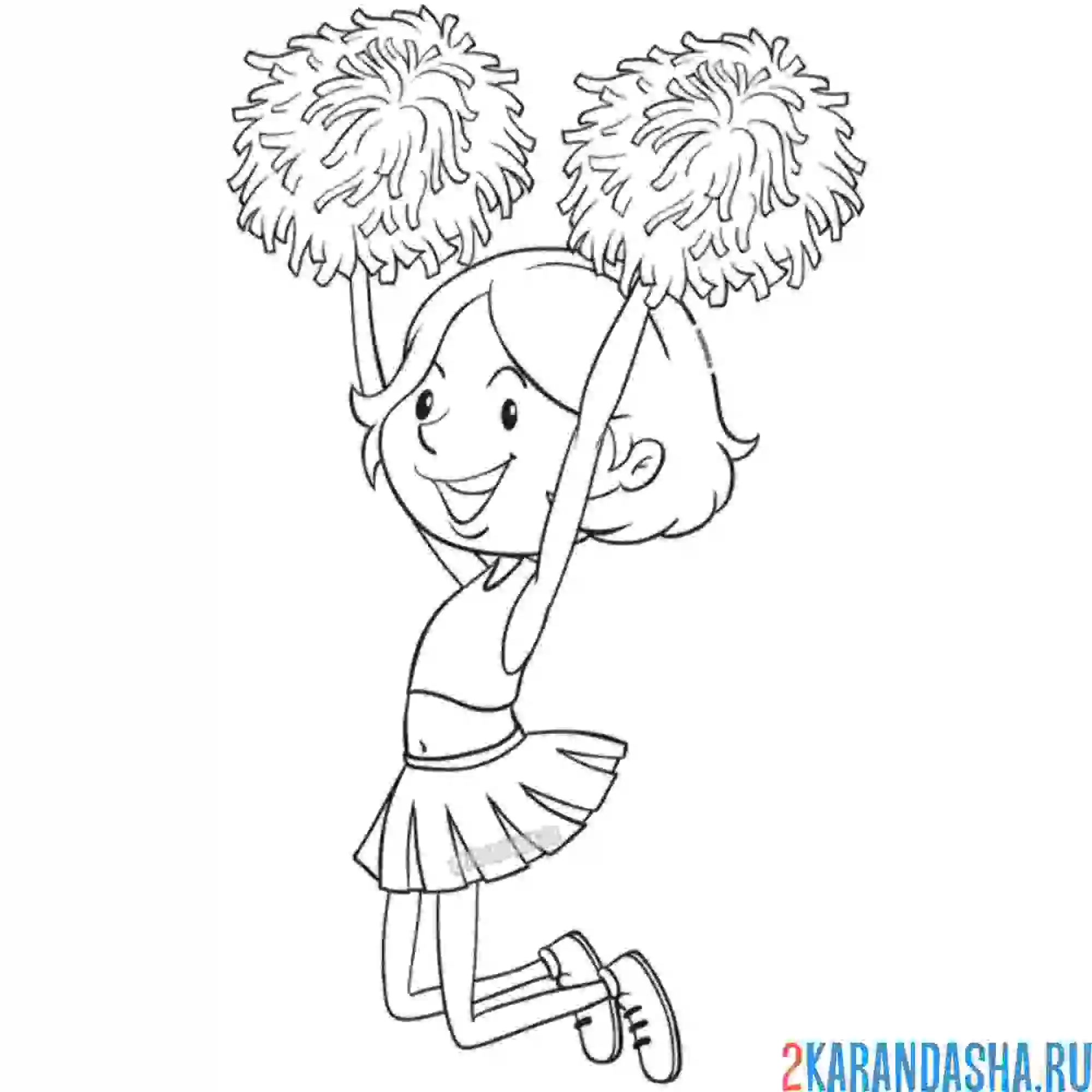 Раскраска чирлидинг