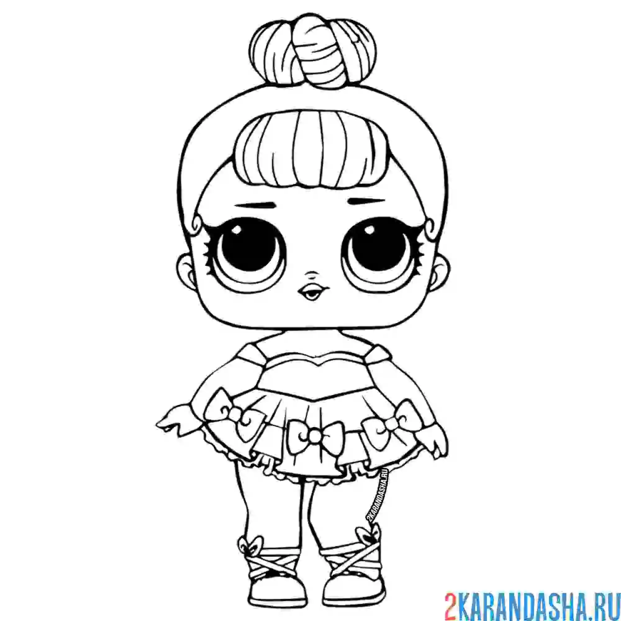 Раскраска кукла лол miss baby