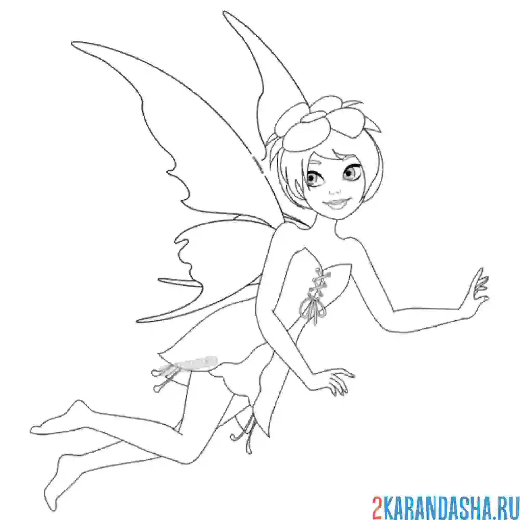 Раскраска фея королева леса