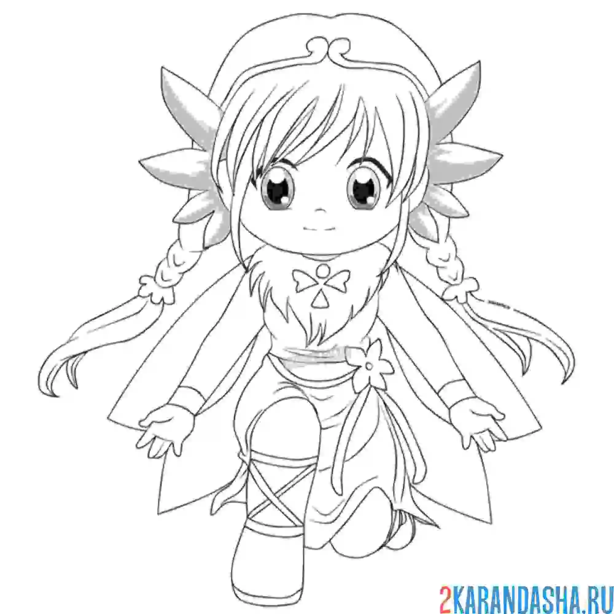 Раскраска фея аниме