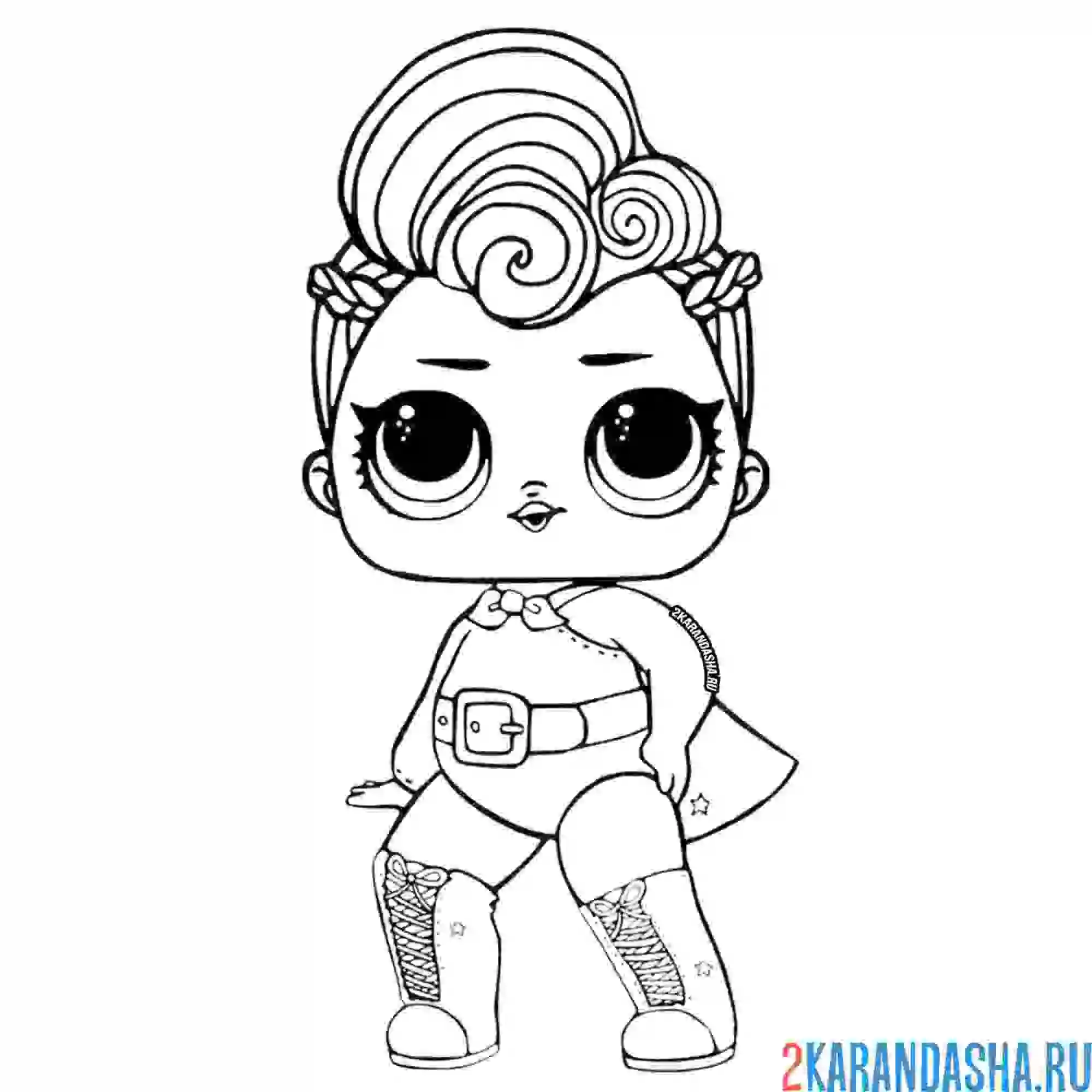 Раскраска кукла лол королева звездная пыль (stardust queen)