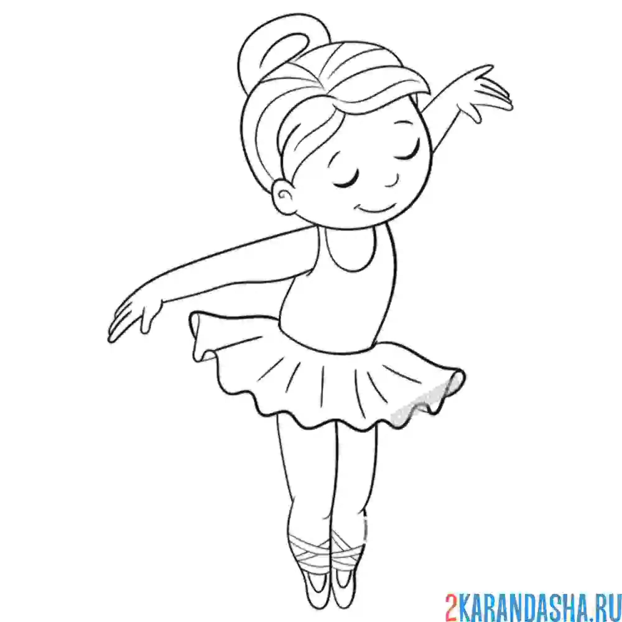 Раскраска балерина разминка перед танцем