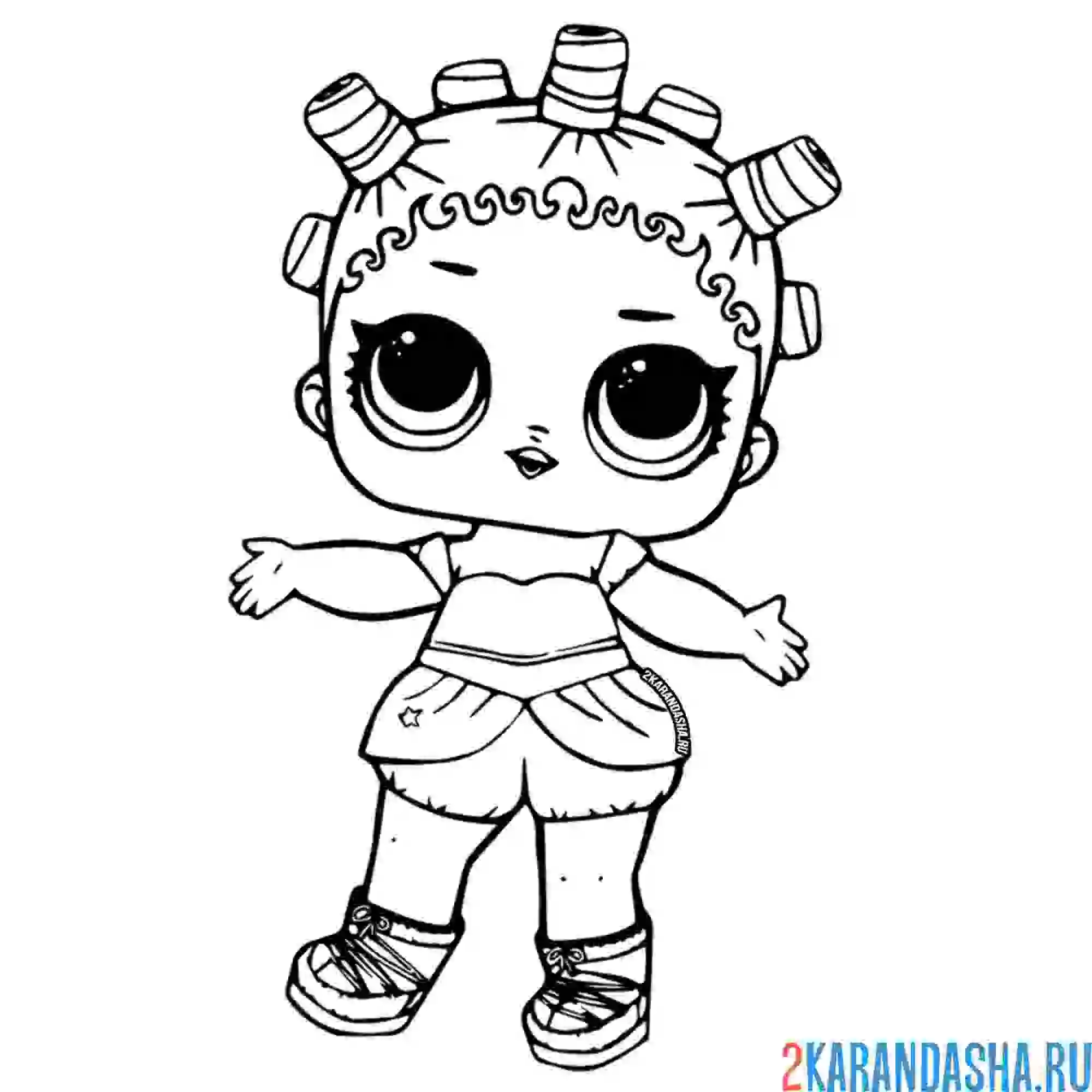 Раскраска кукла лол космическая королева (cosmic queen)