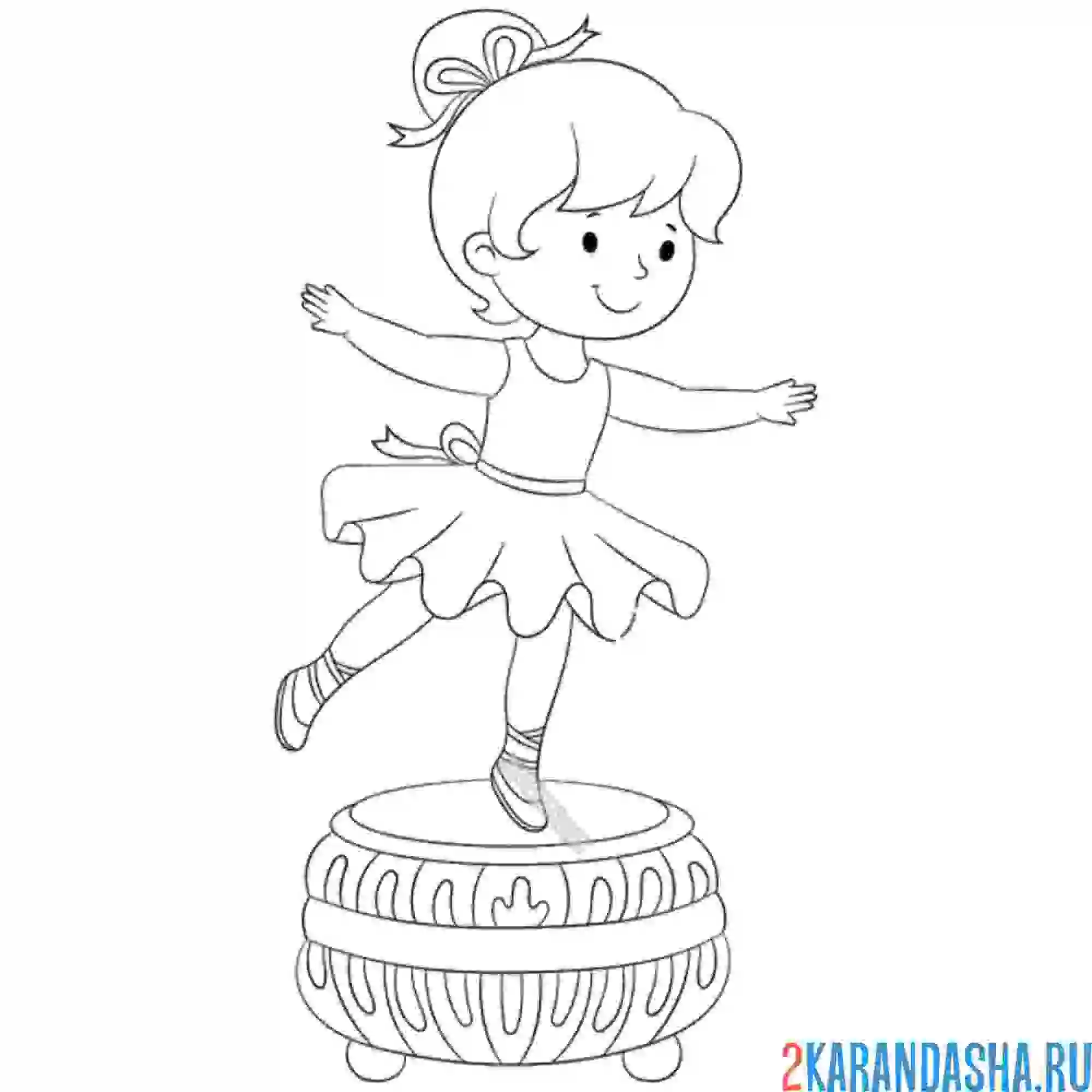 Раскраска балерина будущая звезда