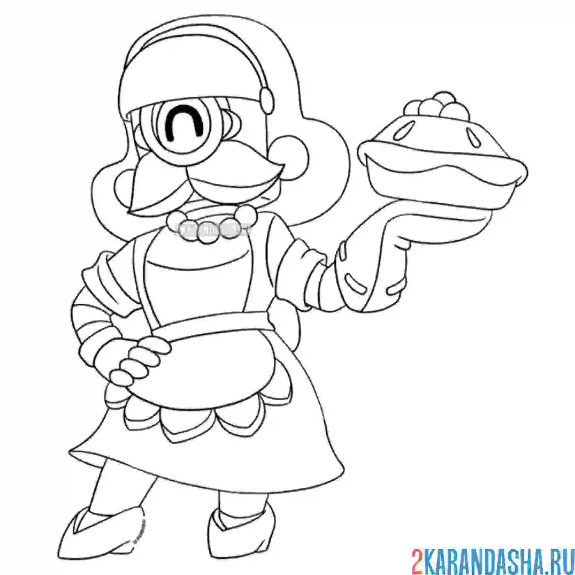 Раскраска редкий скин барли с выпечкой