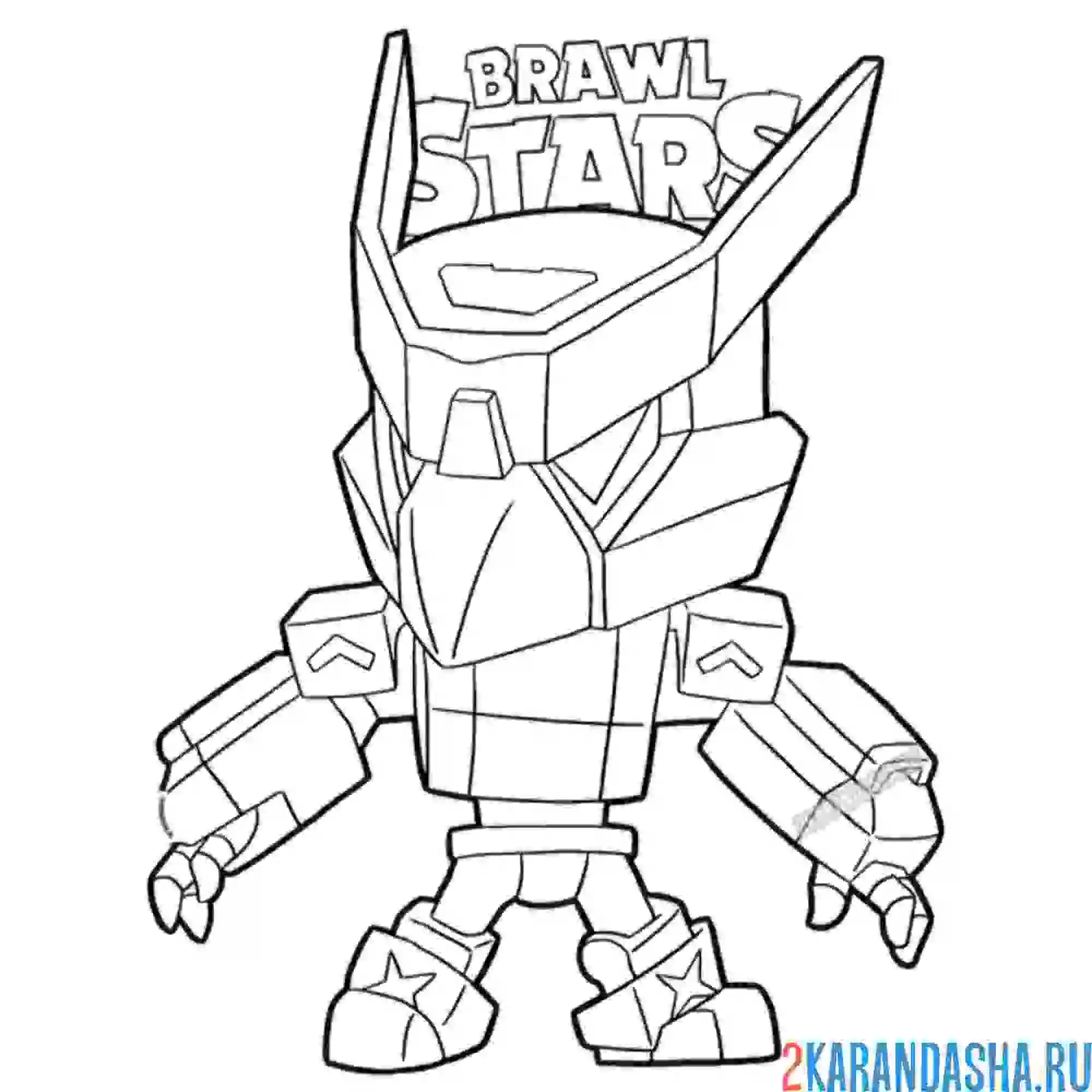 Раскраска скин ворон меха (mecha crow)